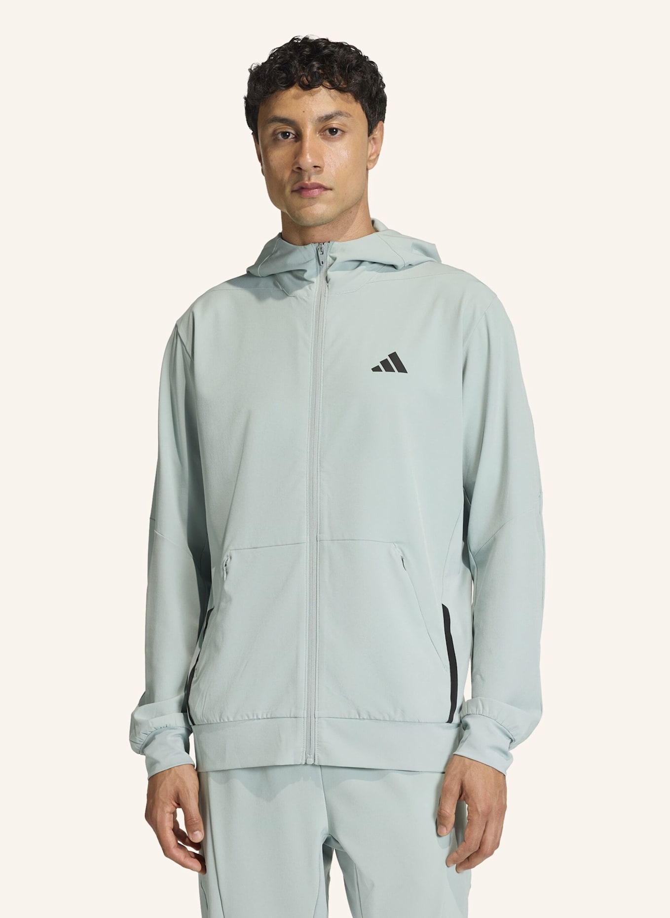 adidas D4T WORKOUT-HOODIE MIT DURCHGEHENDEM REISSVERSCHLUSS: GRÜN