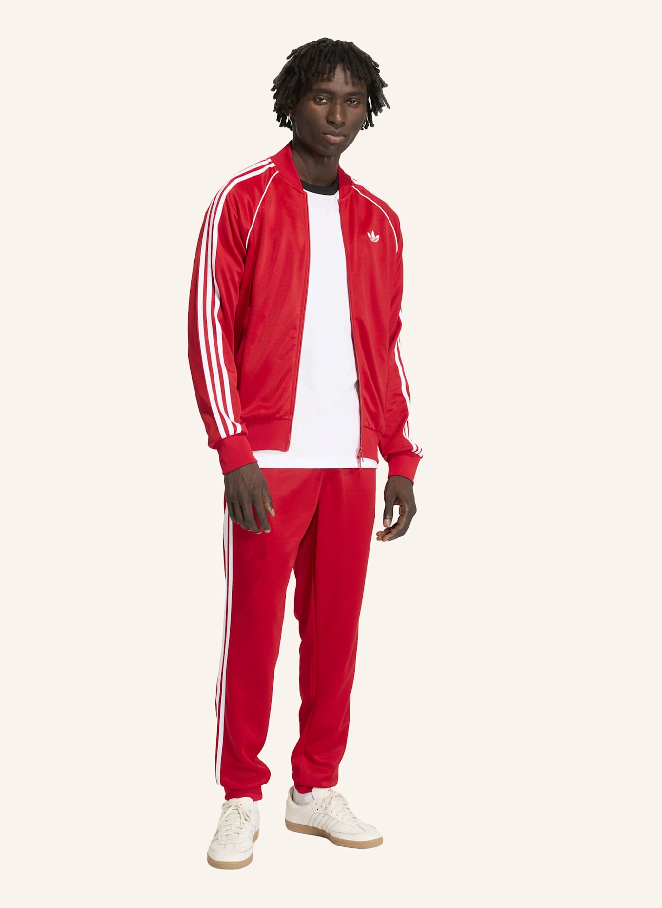adidas Originals SST TRACK TOP: ROT/ WEISS