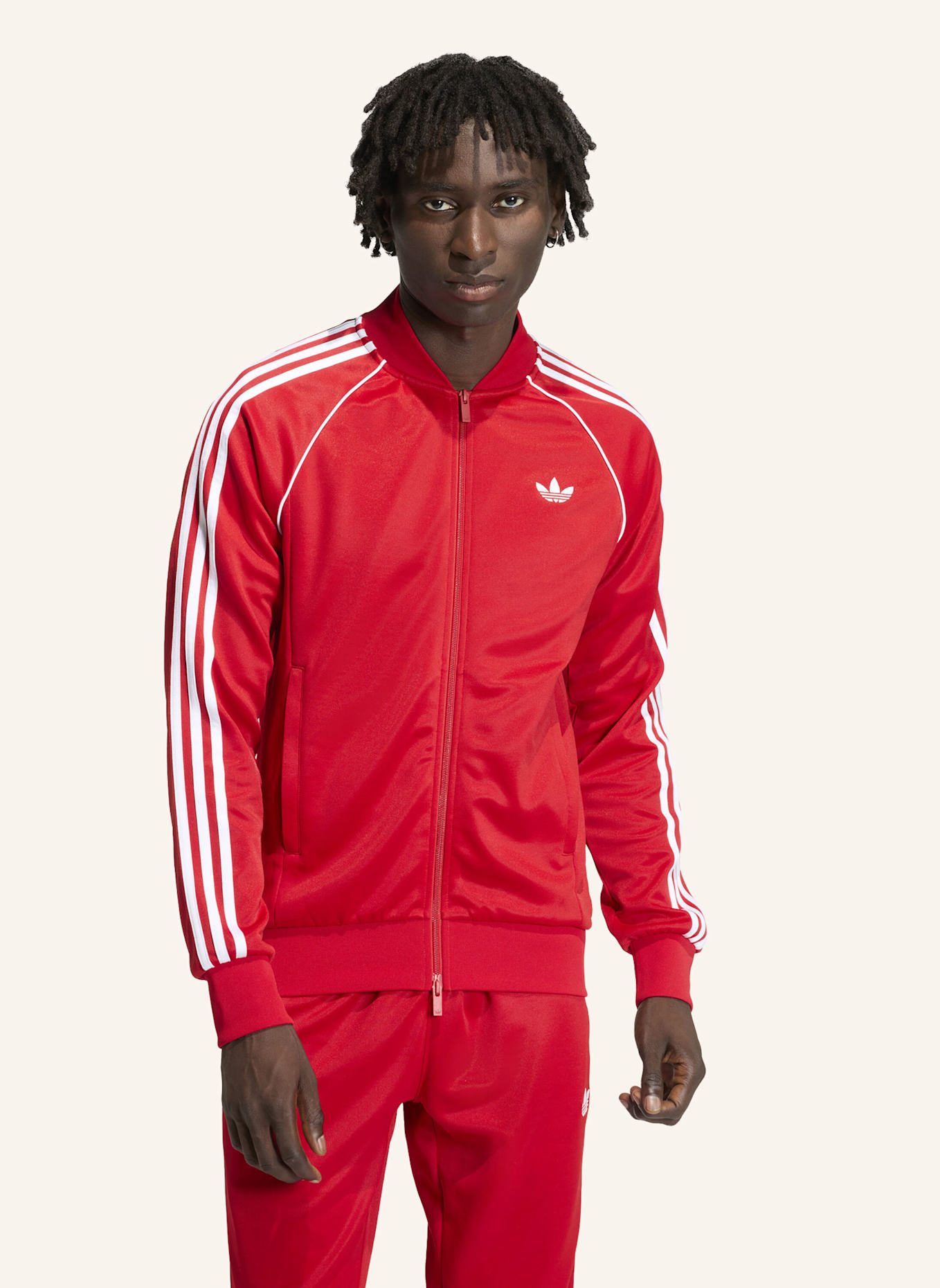 adidas Originals SST TRACK TOP: ROT/ WEISS