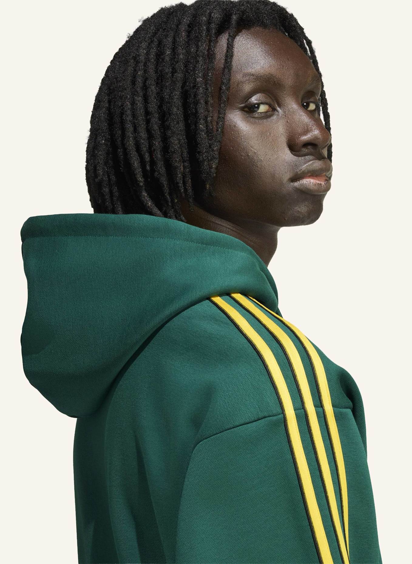 adidas Originals TIPPED STRIPES HOODIE: GRÜN