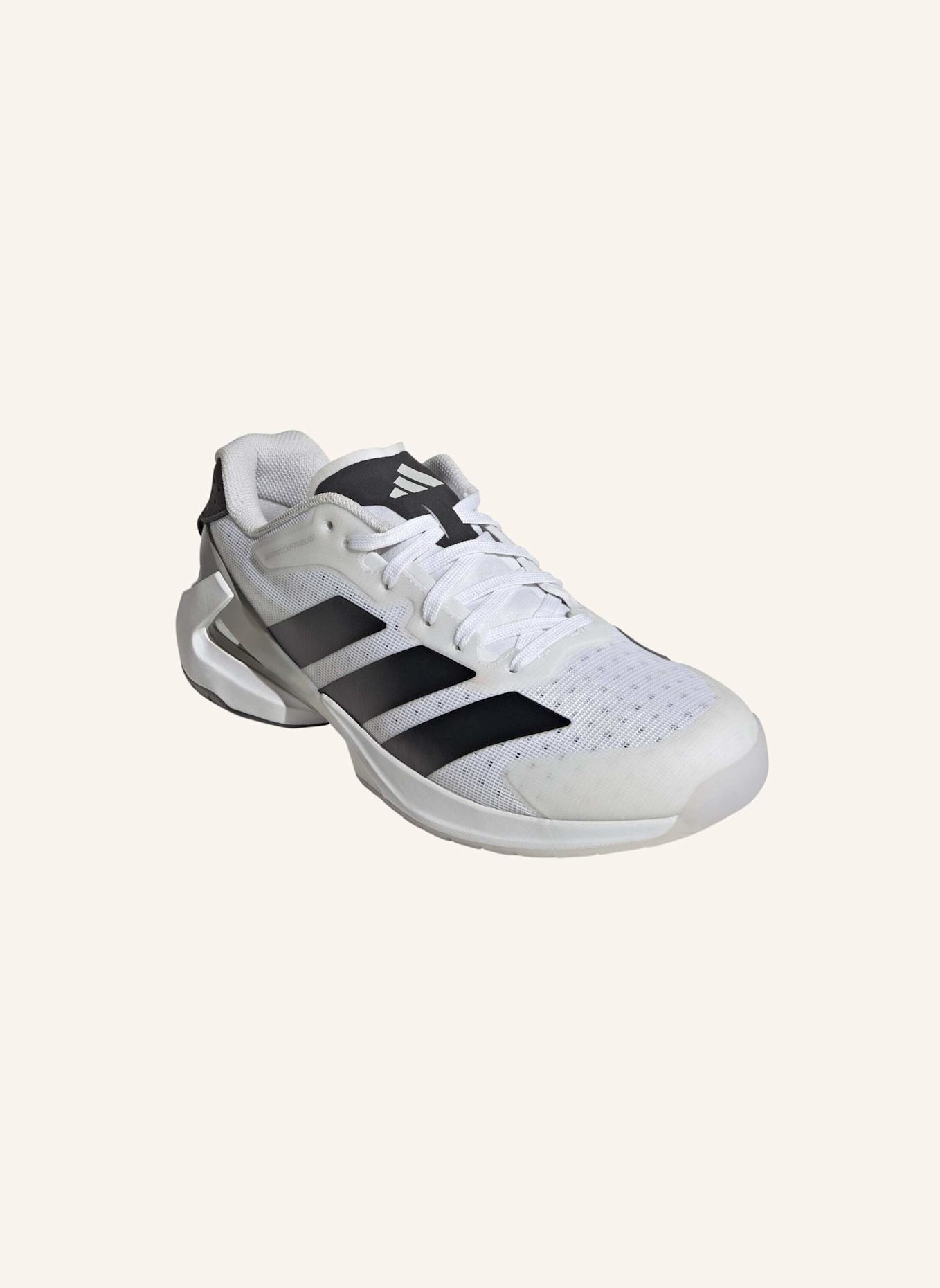 adidas Indoorschuhe ADIZERO COUNTERBLAST: WEISS/ SCHWARZ/ GRAU
