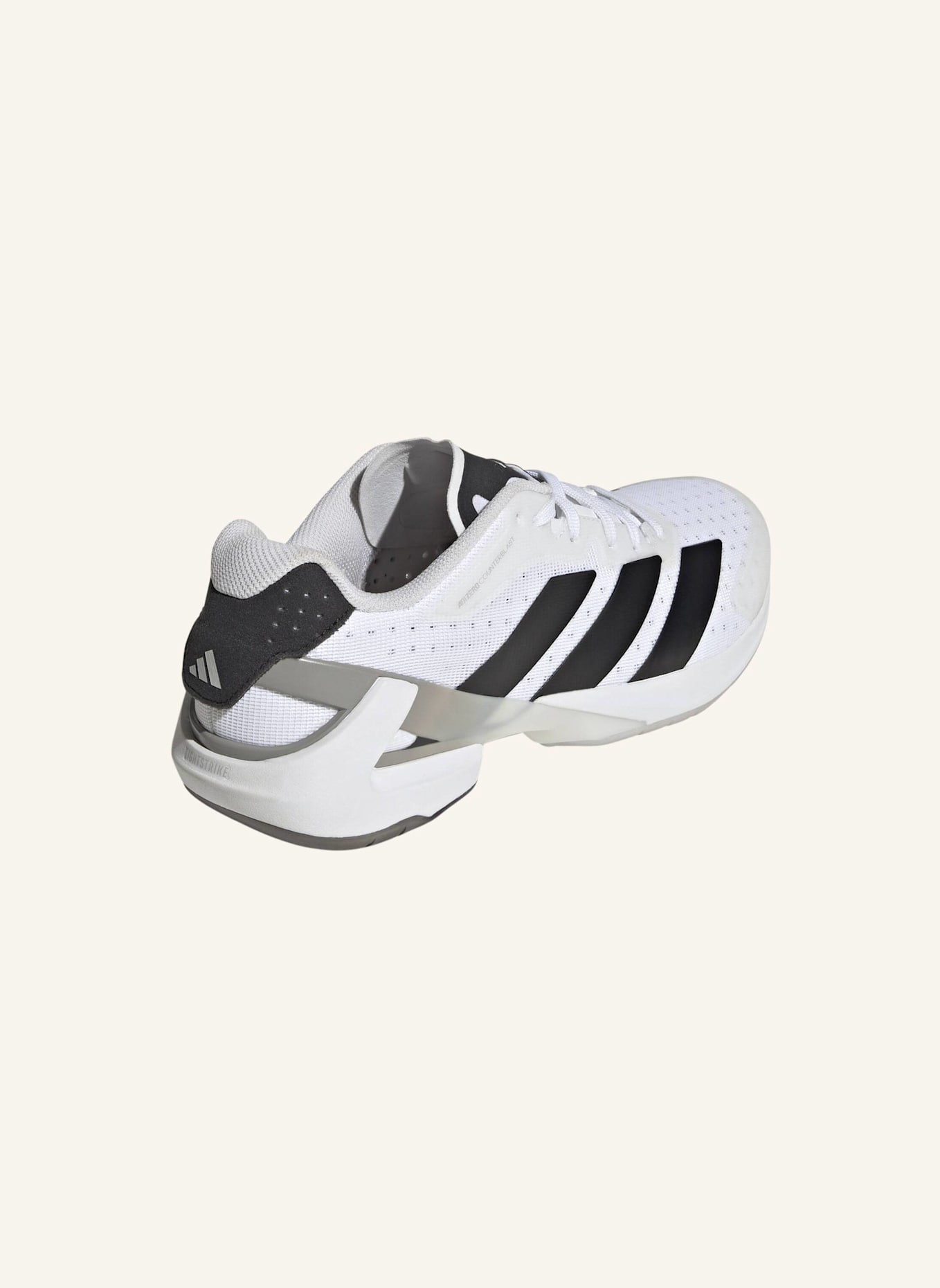 adidas Indoorschuhe ADIZERO COUNTERBLAST: WEISS/ SCHWARZ/ GRAU