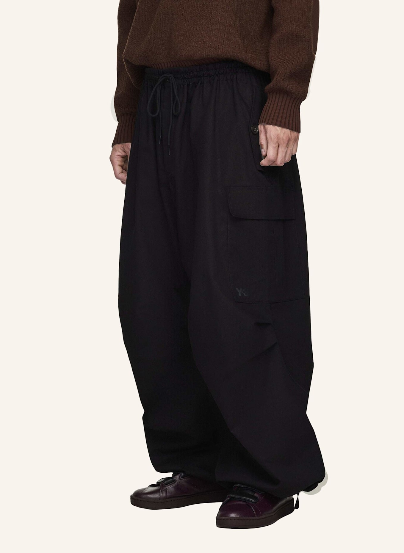 Y-3 Y-3 UT TWILL CARGOHOSE: SCHWARZ