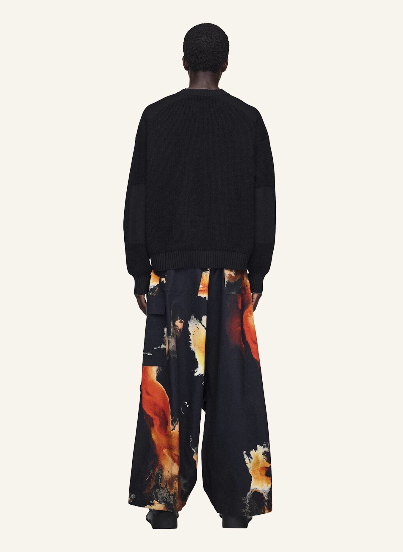 Y-3 Y-3 AOP UT TWILL CARGOHOSE: SCHWARZ