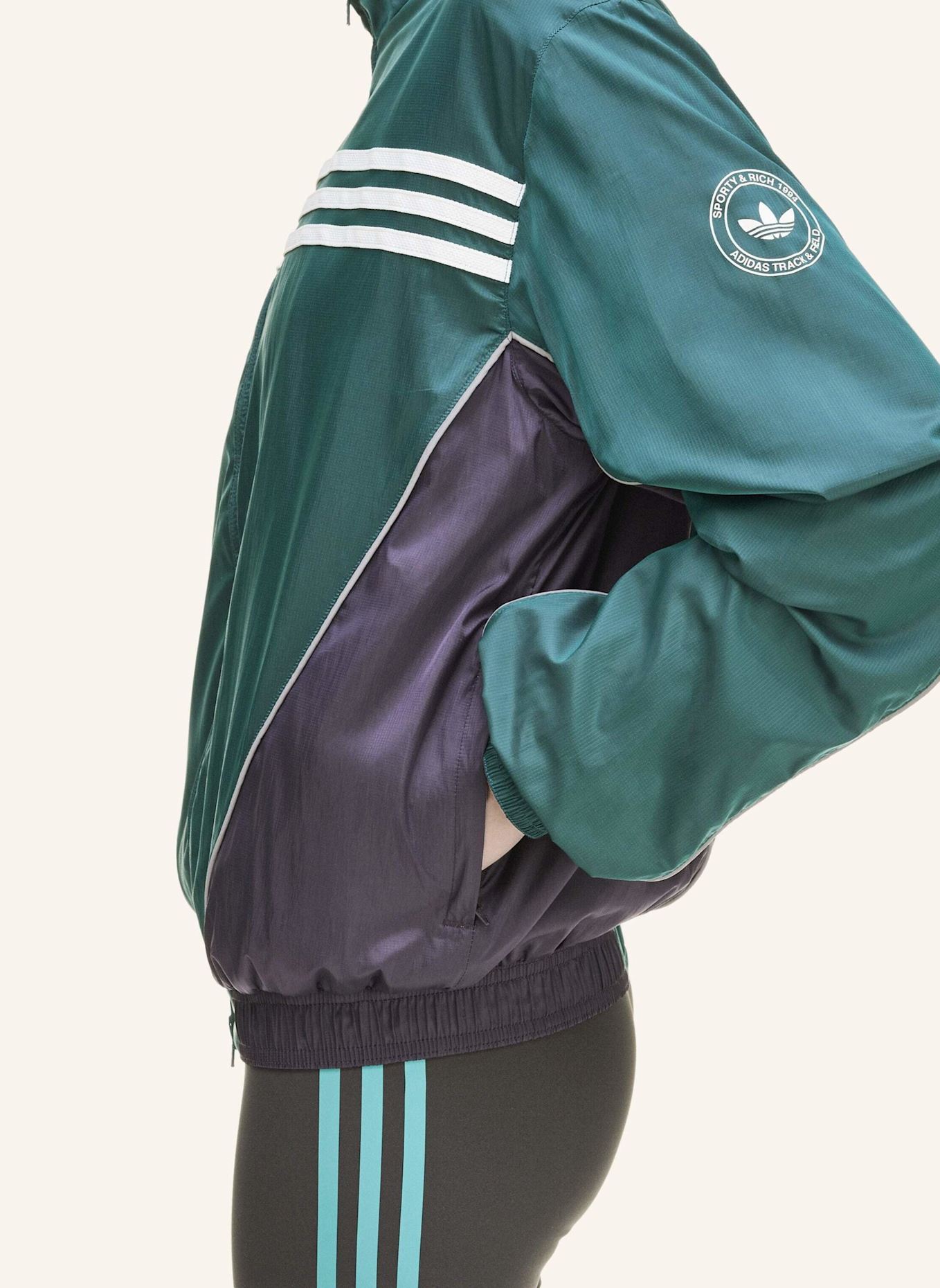adidas Originals SPORTY & RICH WINDBREAKER: GRÜN