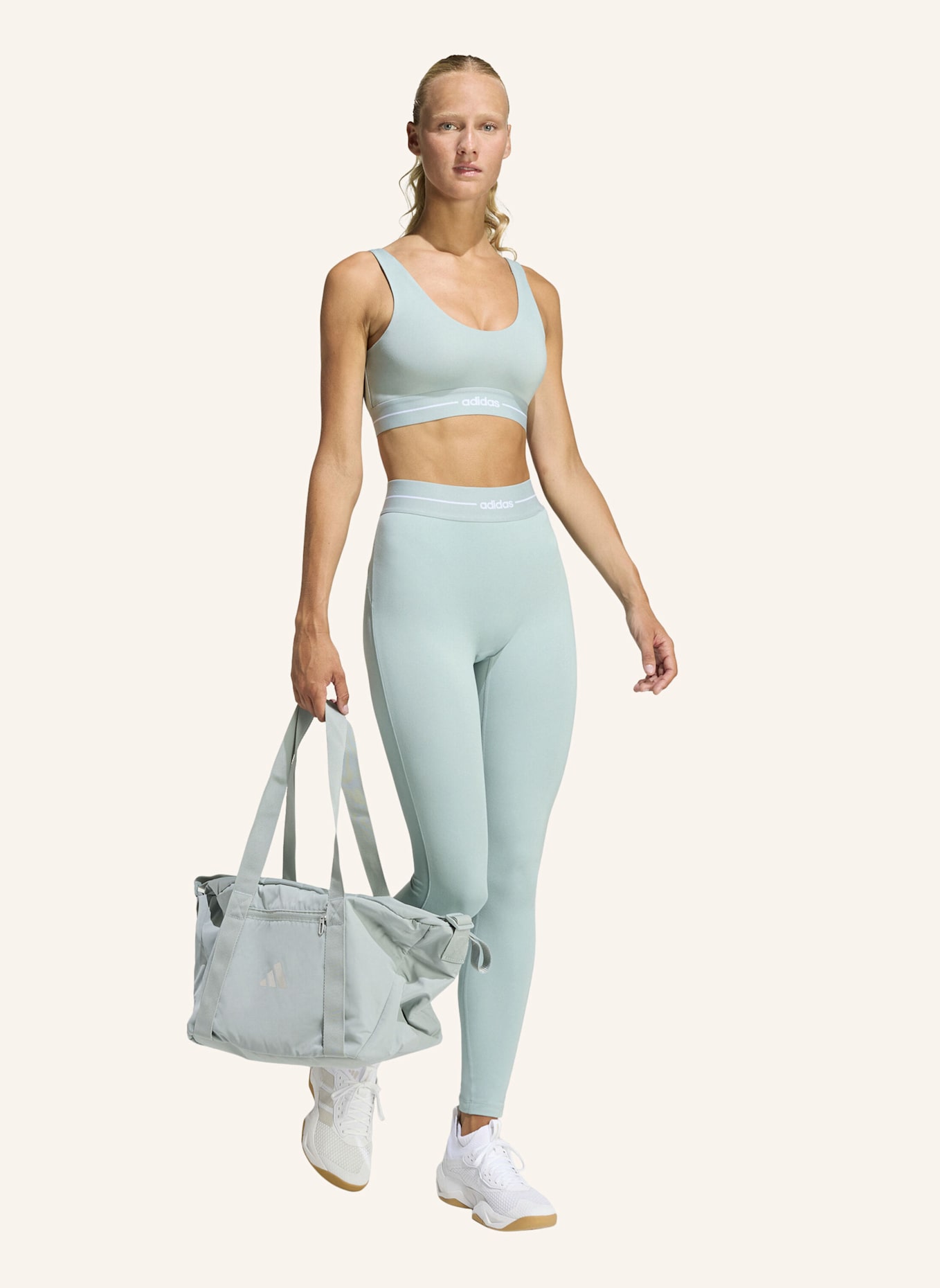 adidas HYPERGLAM FULL LENGTH LEGGINGS: GRÜN