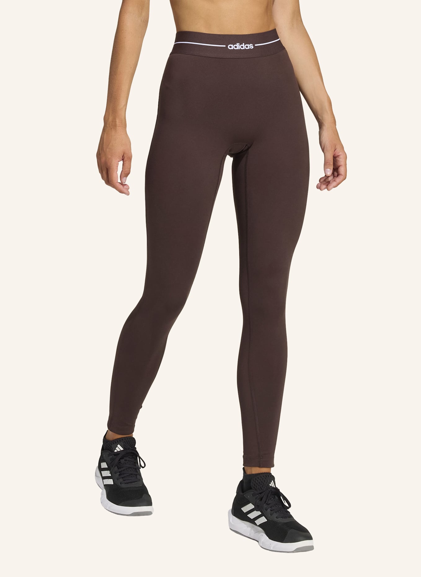 adidas HYPERGLAM FULL LENGTH LEGGINGS: BRAUN