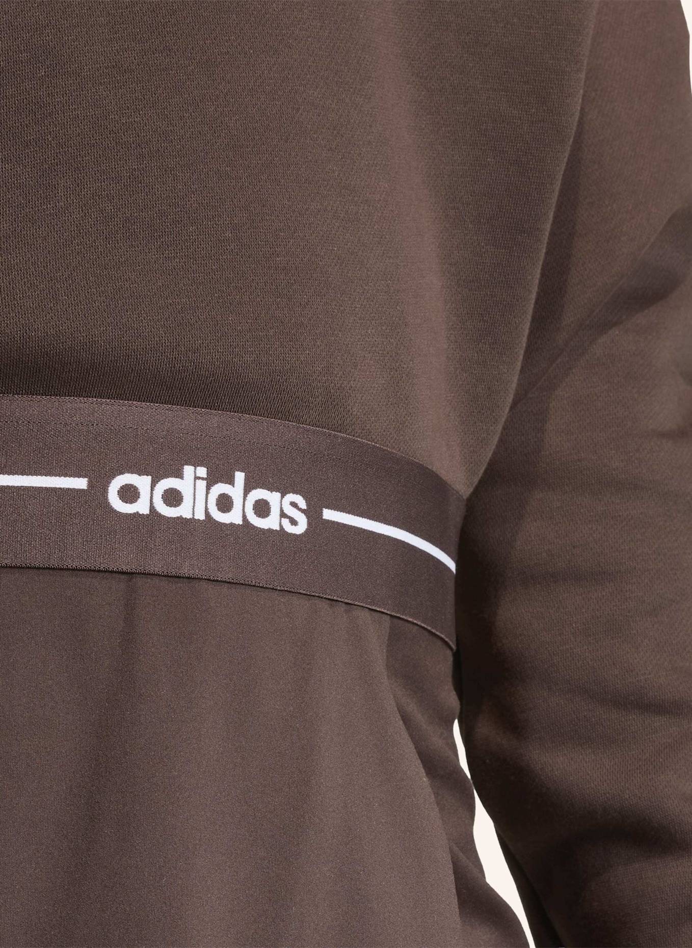 adidas HYPERGLAM CROPPED HOODIE: BRAUN