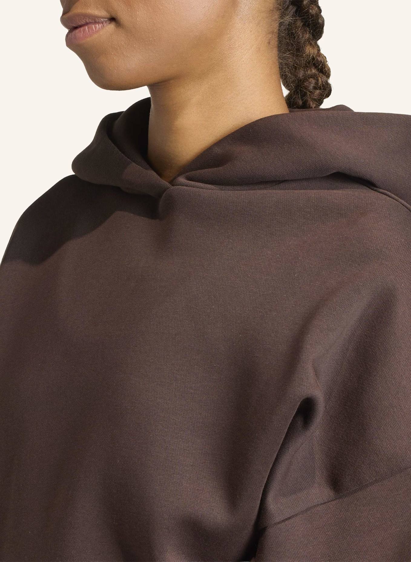 adidas HYPERGLAM CROPPED HOODIE: BRAUN
