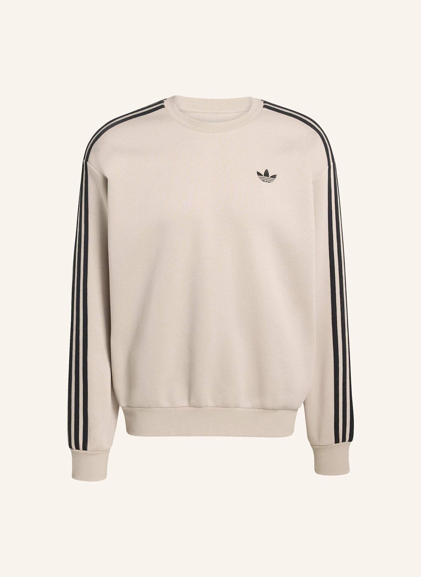 adidas Originals ADICOLOR 3-STREIFEN OVERSIZED CREWNECK: BEIGE