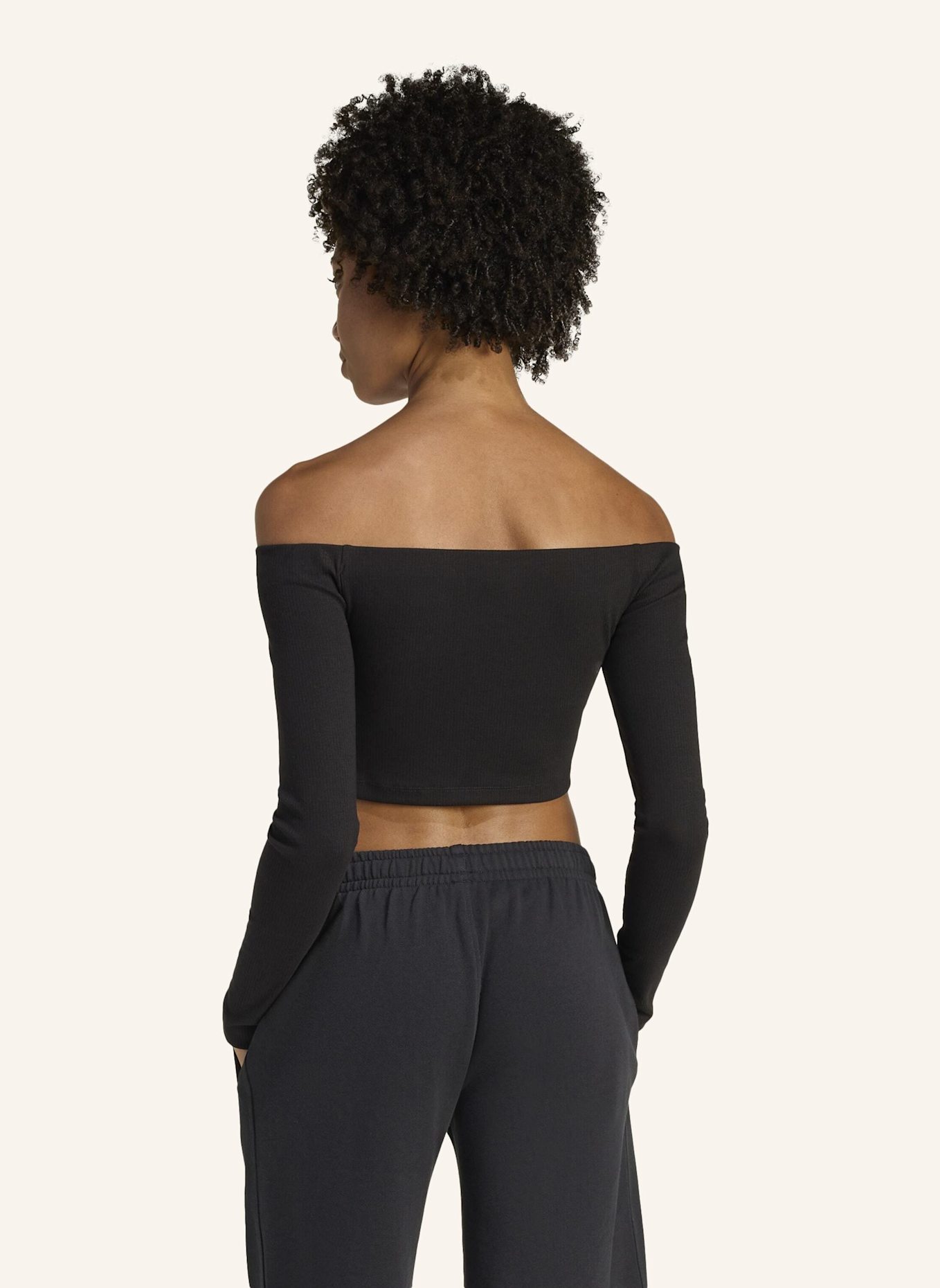 adidas Originals Off-Shoulder-Shirt ESSENTIALS: SCHWARZ