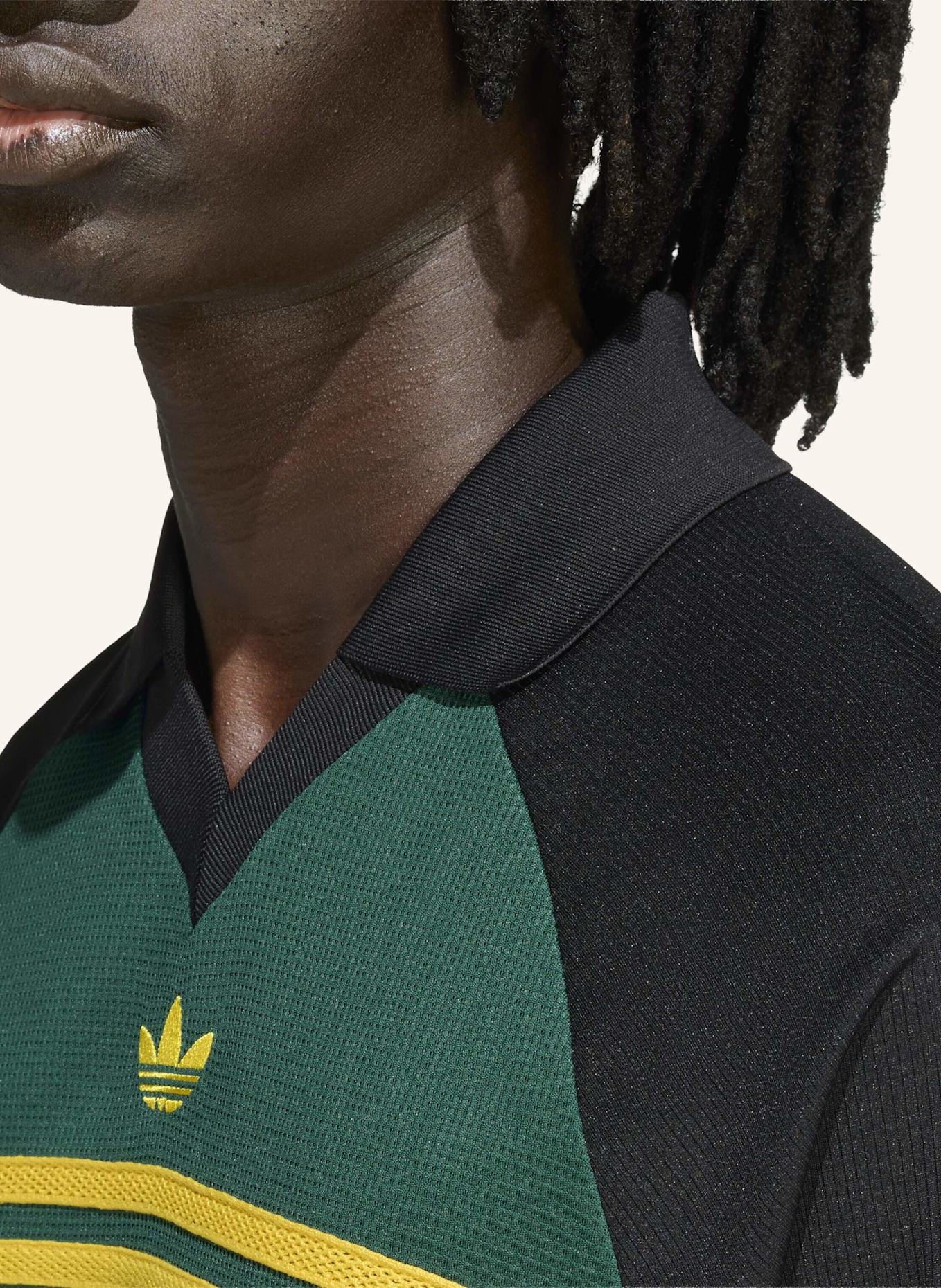 adidas Originals SPONSORED ARCHIVE LONGSLEEVE T-SHIRT: GRÜN/ SCHWARZ