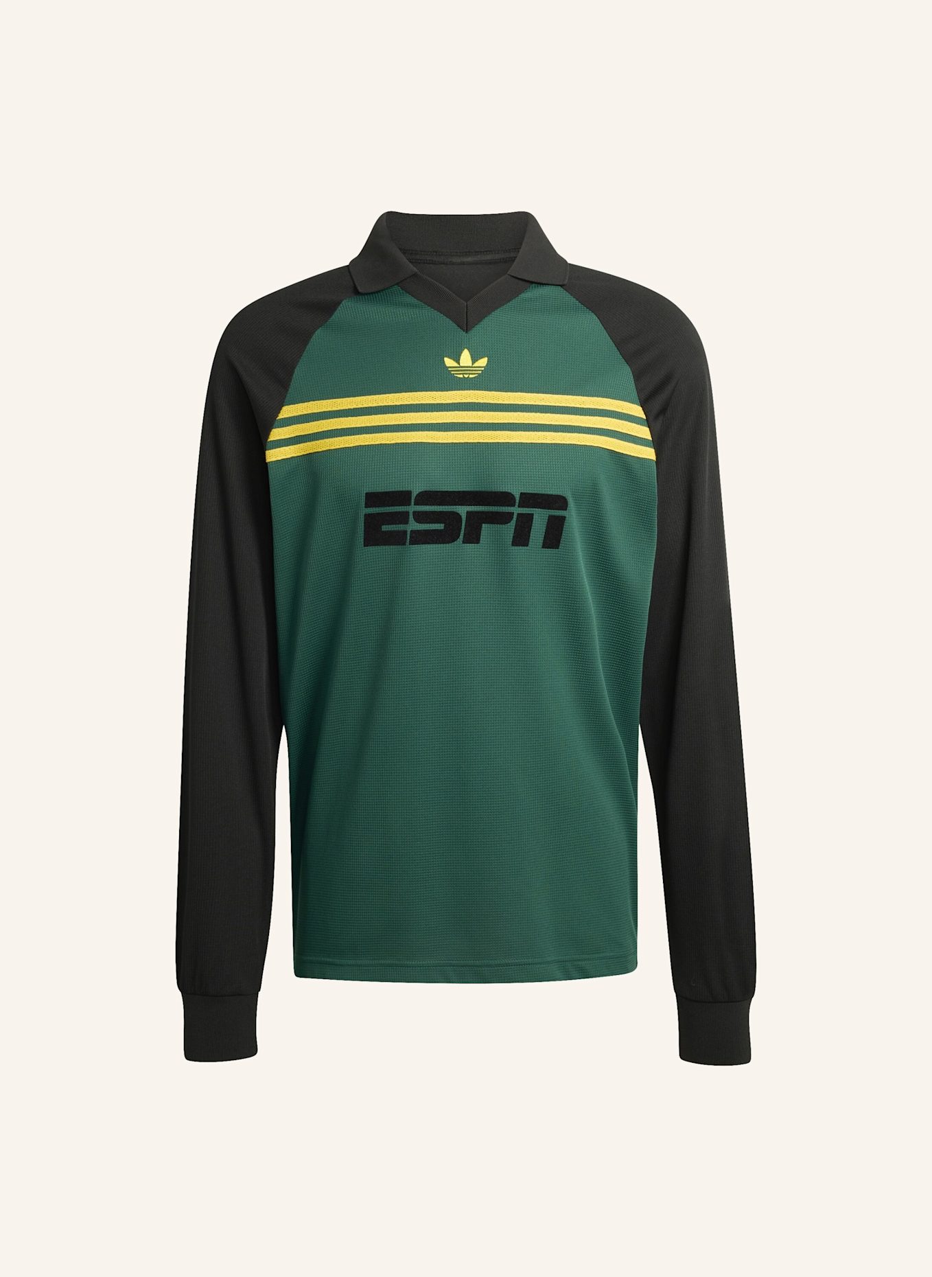 adidas Originals SPONSORED ARCHIVE LONGSLEEVE T-SHIRT: GRÜN/ SCHWARZ