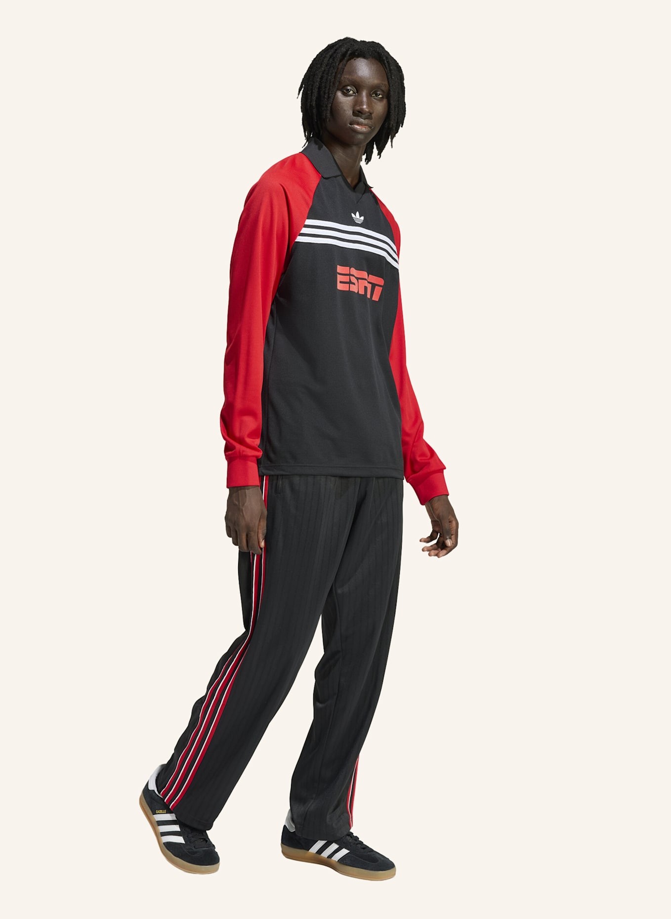 adidas Originals FIREBIRD LOOSE PINSTRIPES TRAININGSHOSE: SCHWARZ