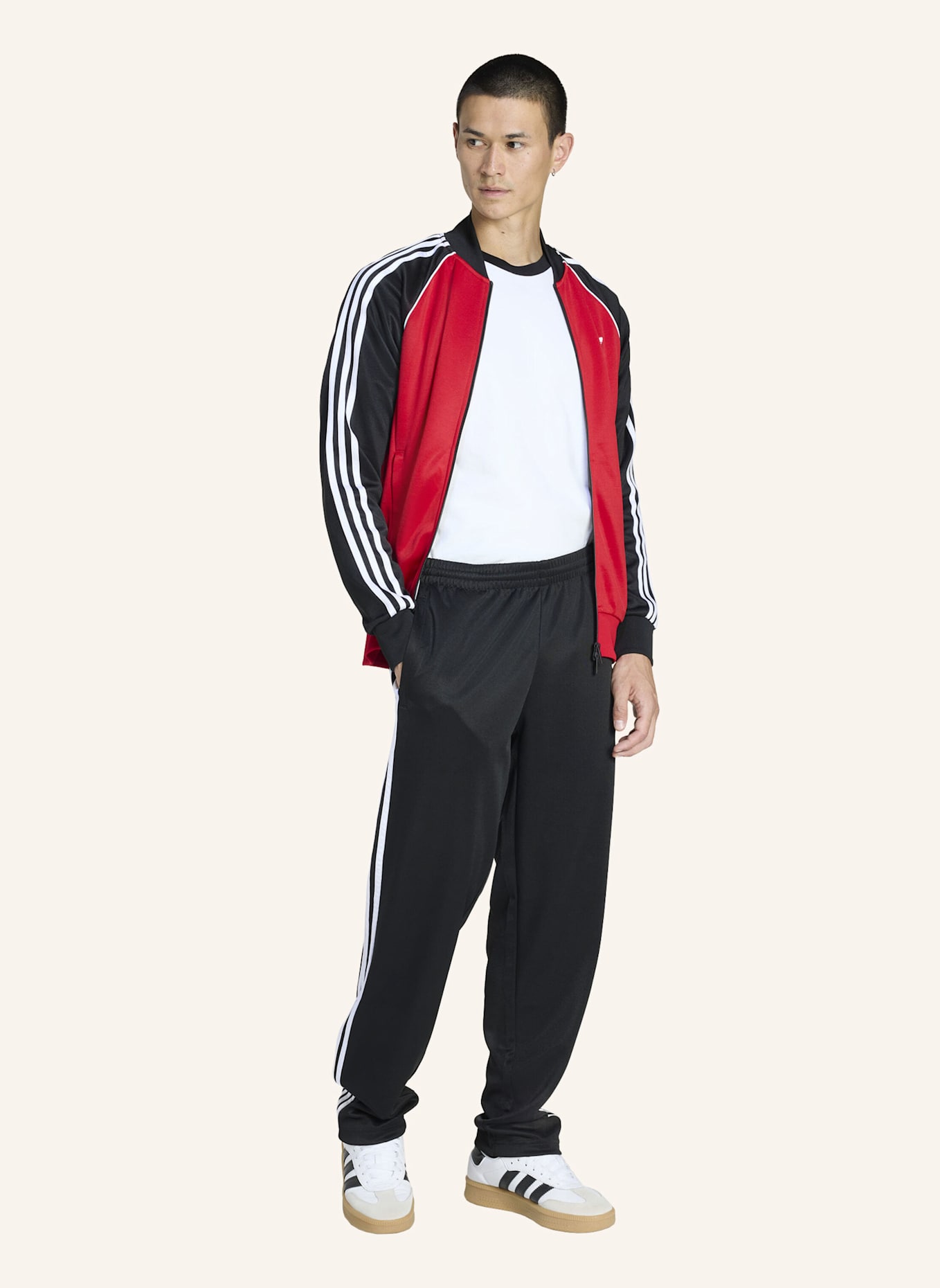 adidas Originals REGULAR TRAININGSHOSE: SCHWARZ/ WEISS