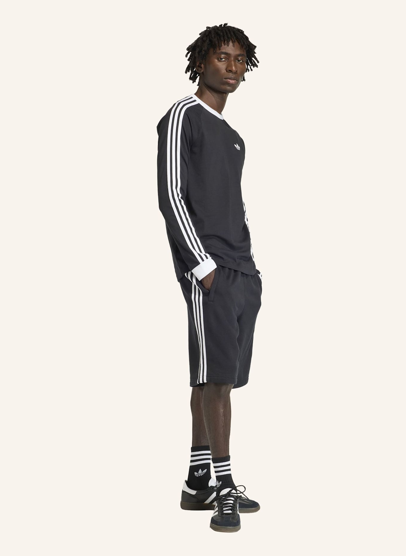 adidas Originals Longsleeve 3STREIFEN: SCHWARZ