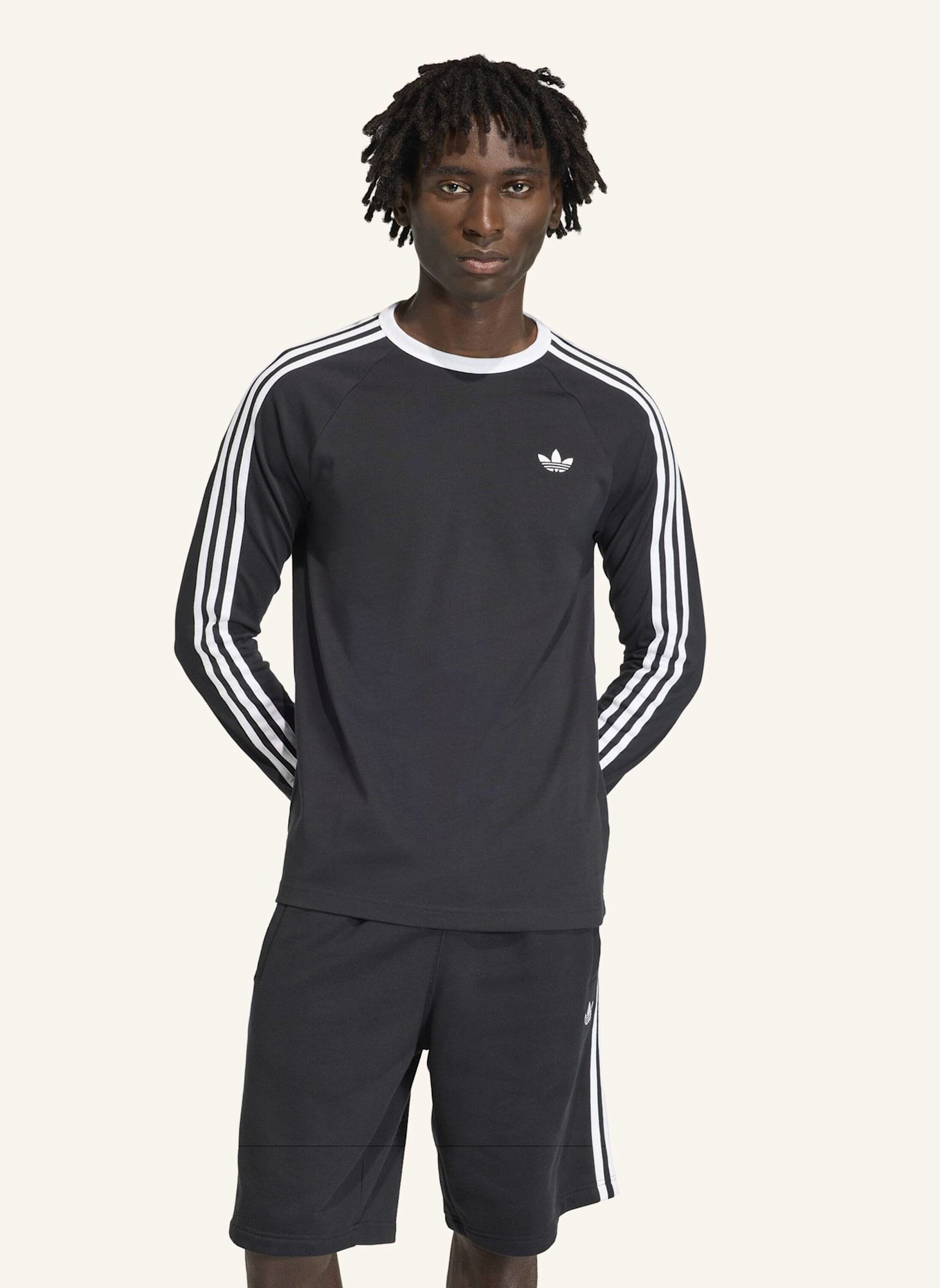adidas Originals Longsleeve 3STREIFEN: SCHWARZ