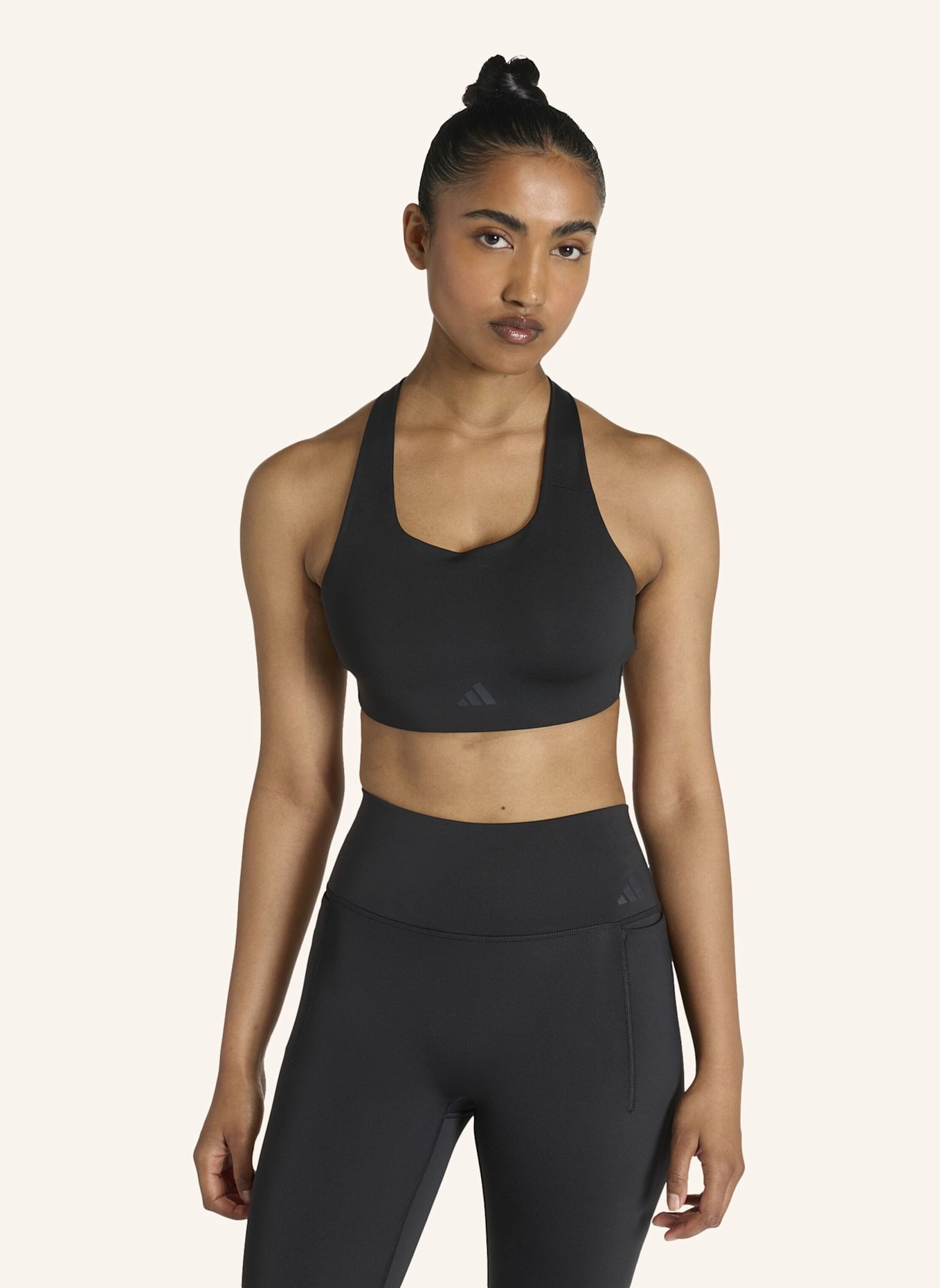 adidas Sport-BH OPTIME POWER: SCHWARZ