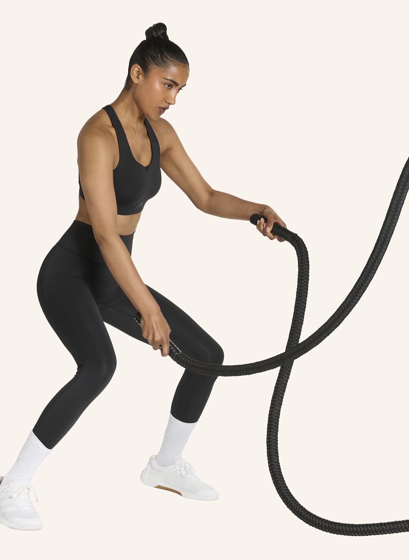 adidas Sport-BH OPTIME POWER: SCHWARZ