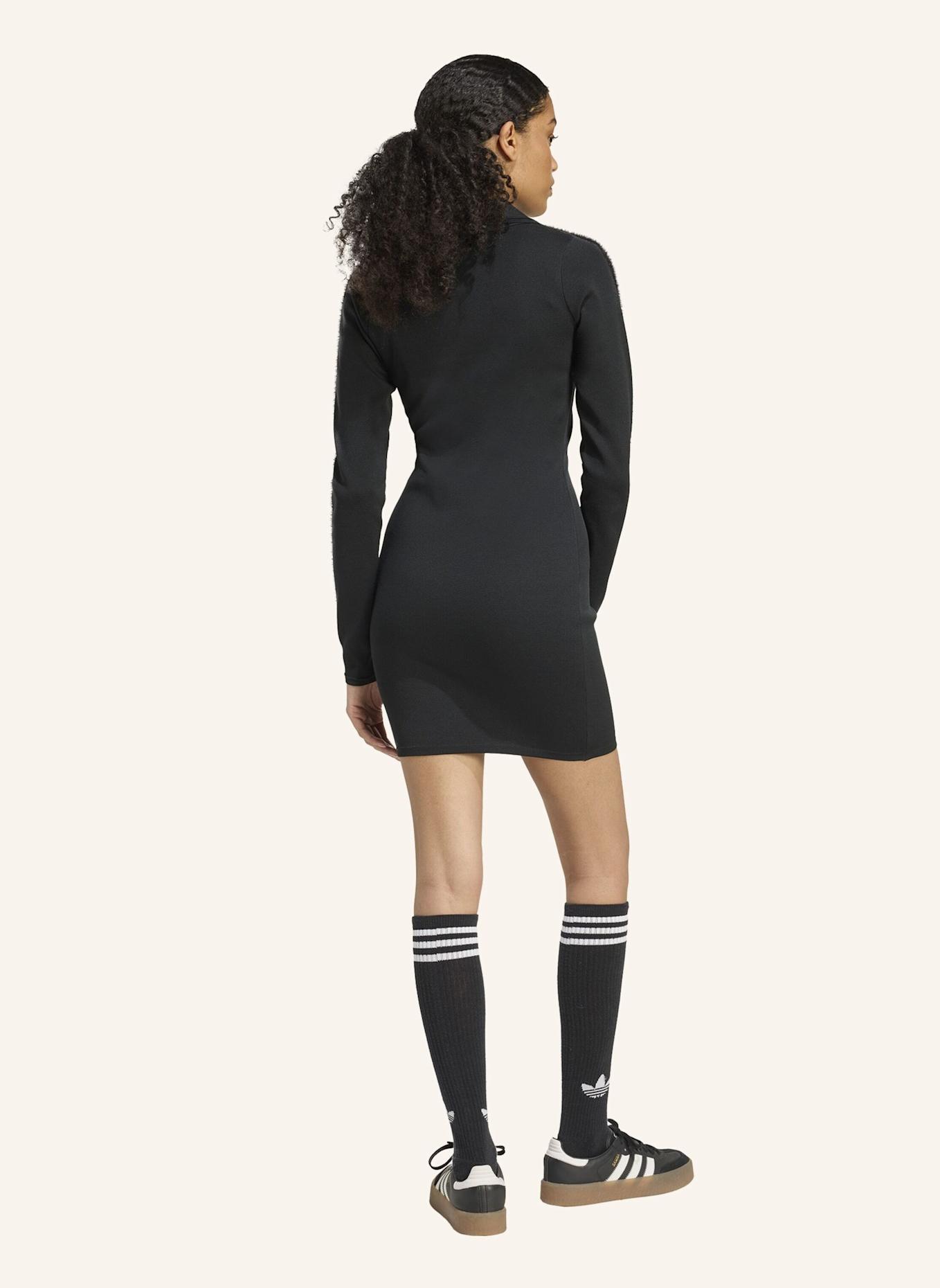 adidas Originals LANGÄRMELIGES KLEID MIT KRAGEN: SCHWARZ