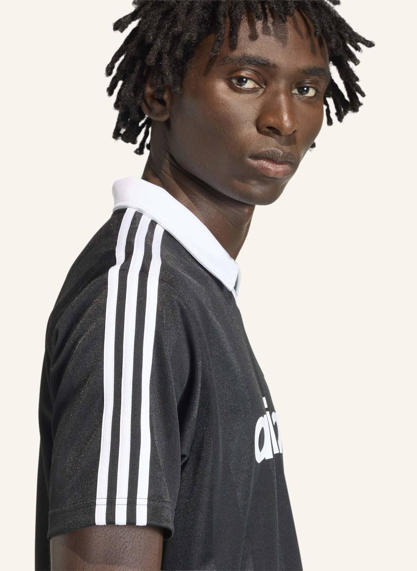 adidas Originals ARCHIVE COLLAR ENGINEERED TRIKOT: SCHWARZ