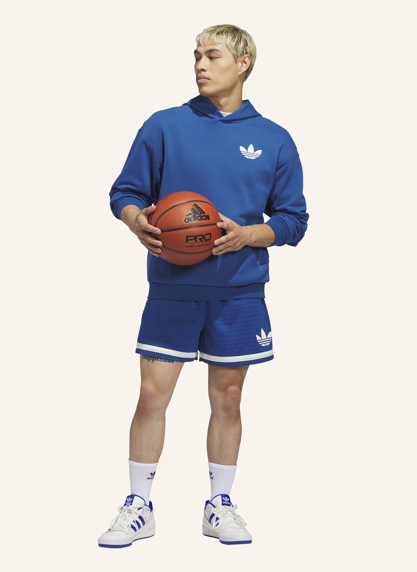 adidas Originals WORLD WIDE HOOPS HOODIE: BLAU