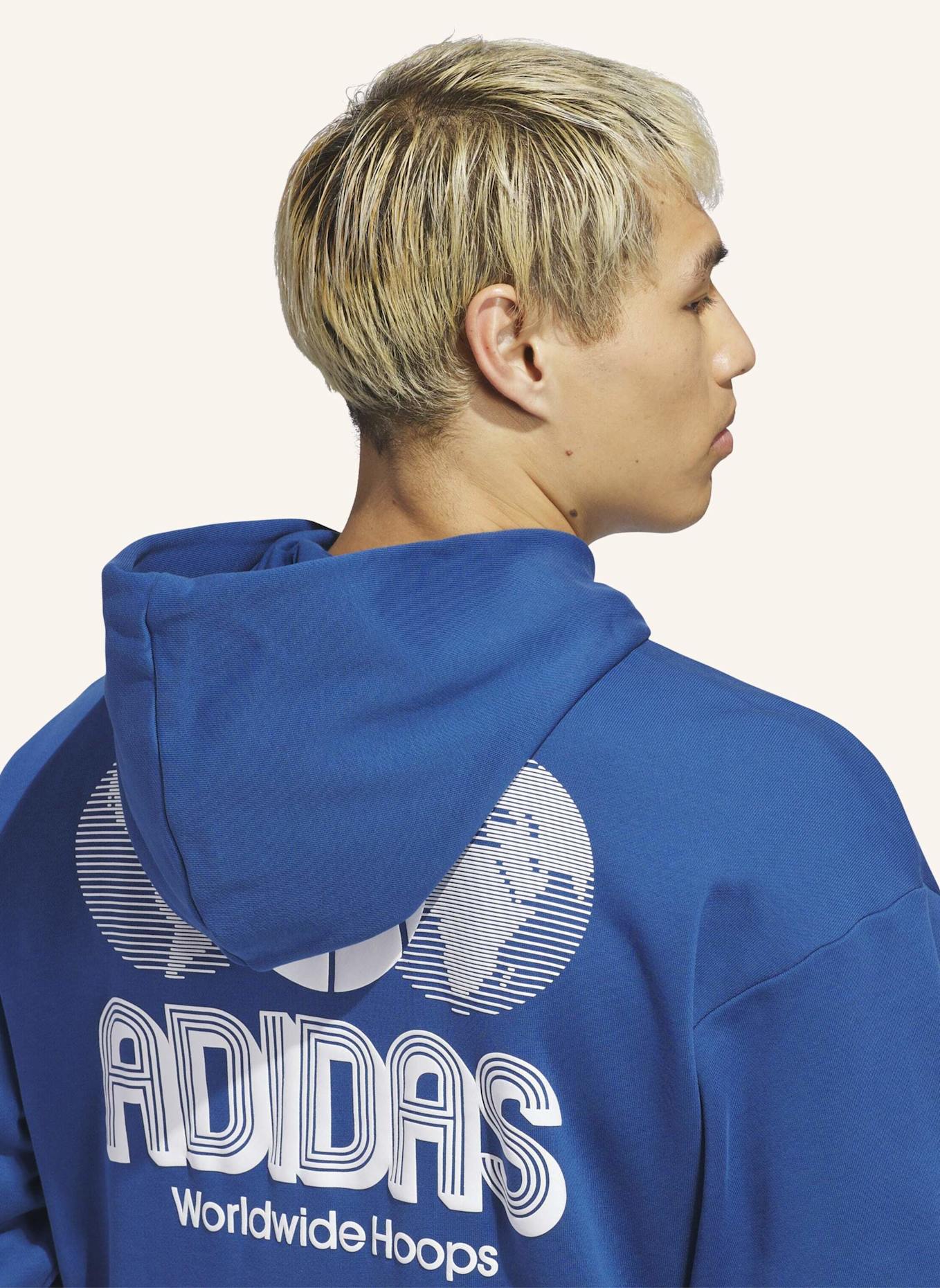 adidas Originals WORLD WIDE HOOPS HOODIE: BLAU