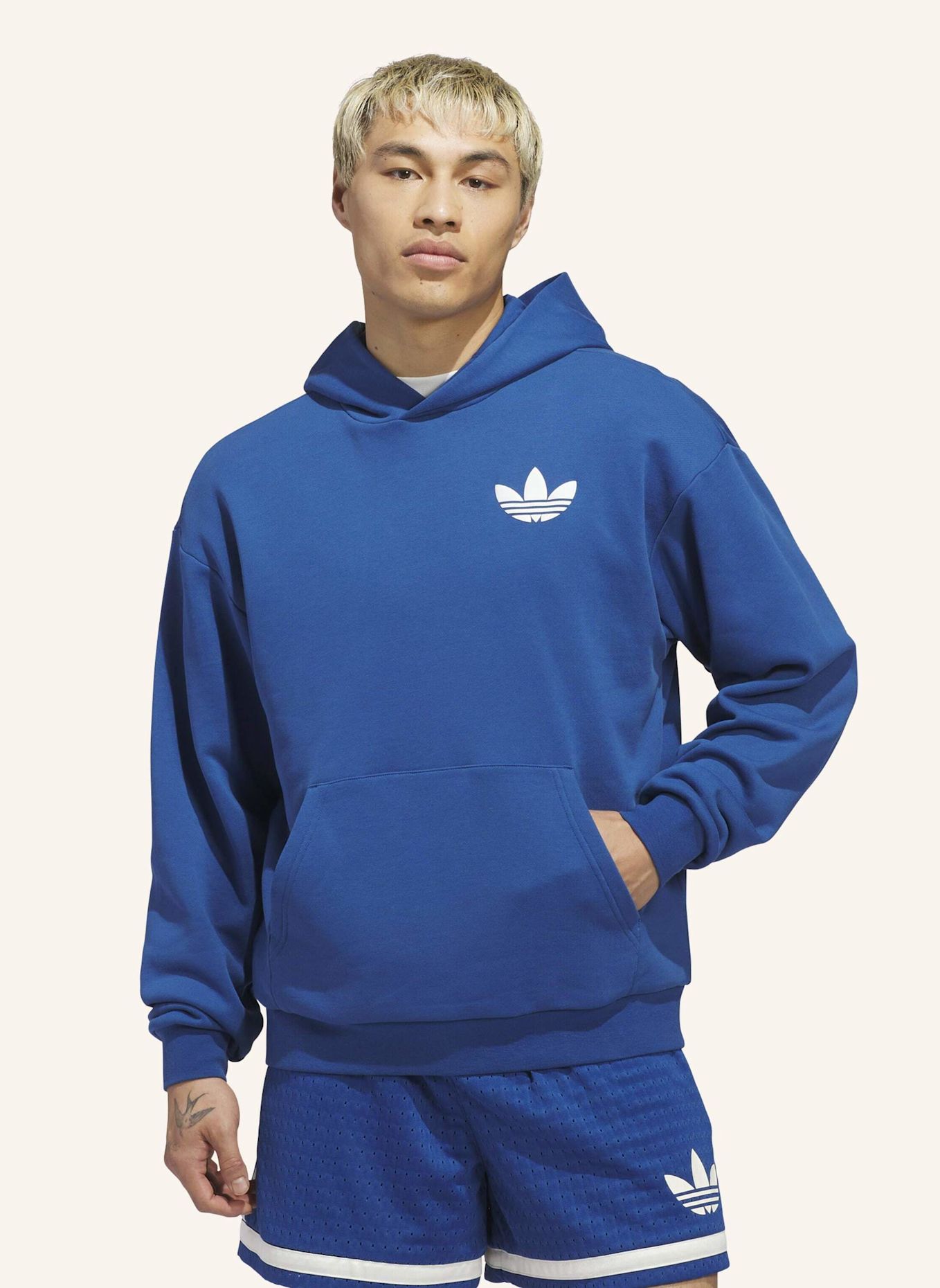 adidas Originals WORLD WIDE HOOPS HOODIE: BLAU