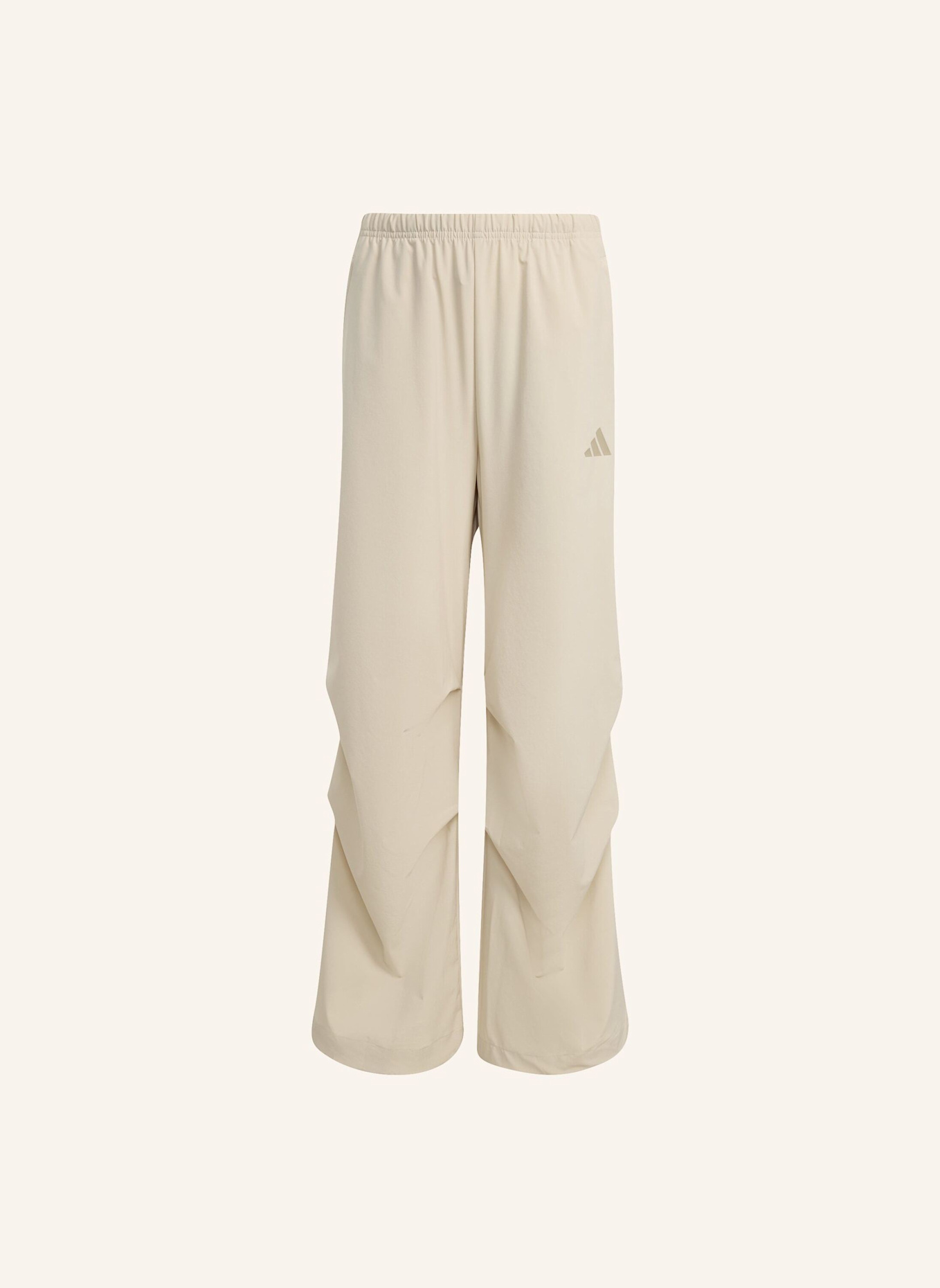 adidas FUTURE ICONS WIDE STRETCH WOVEN HOSE: BEIGE/ GRÜN