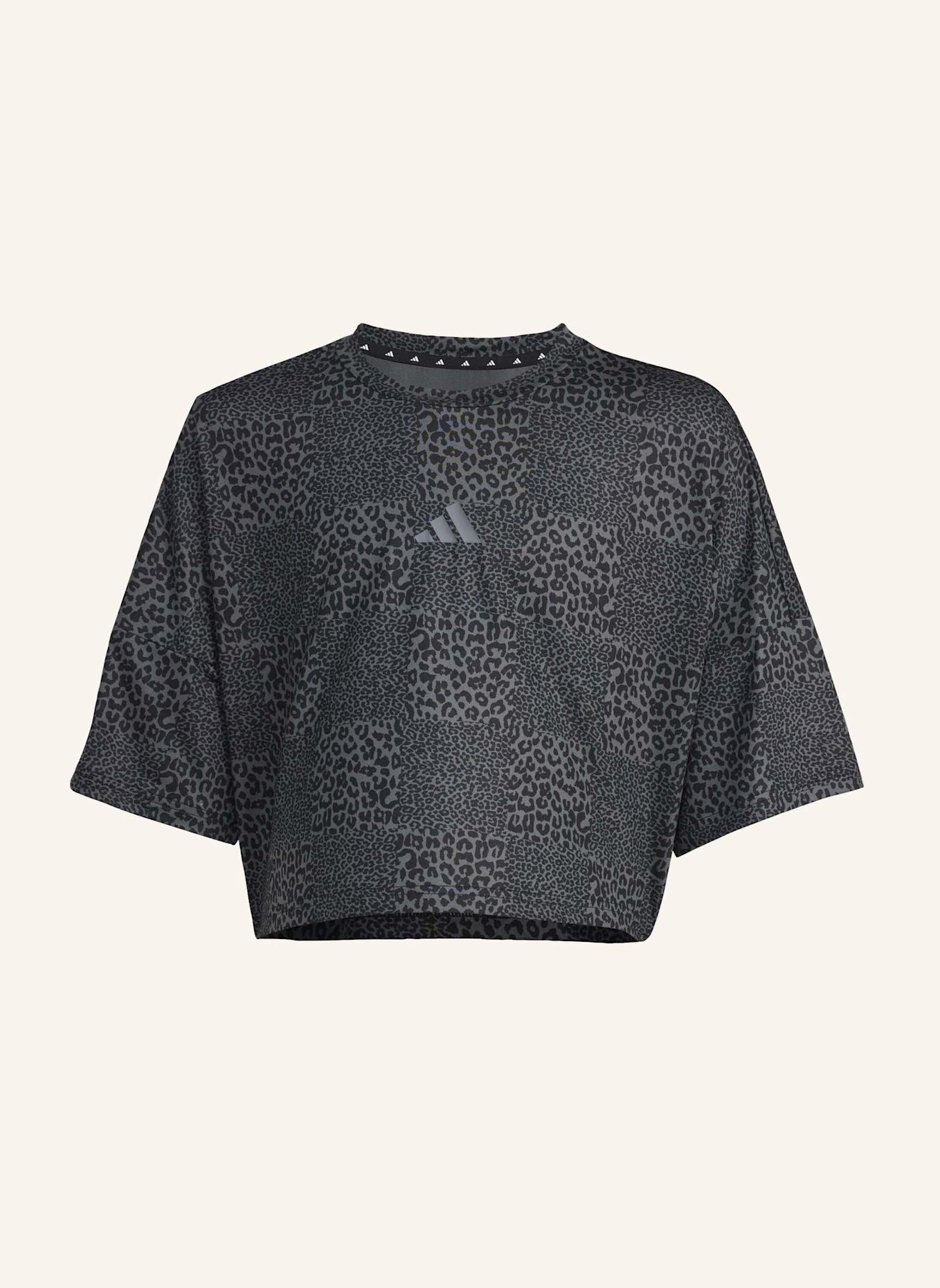 adidas FUTURE ICONS ALL OVER T-SHIRT: SCHWARZ/ GRAU