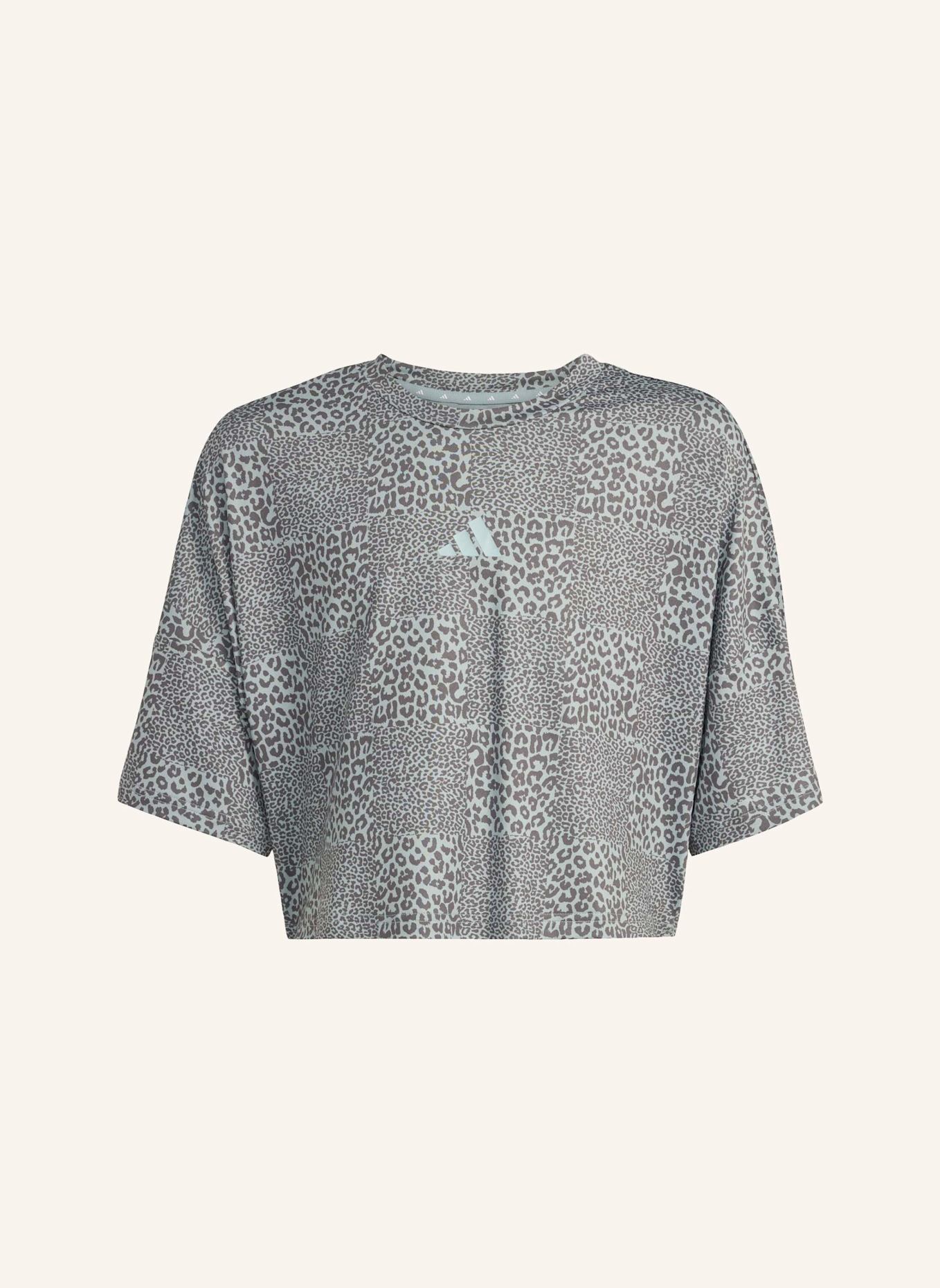 adidas FUTURE ICONS ALL OVER T-SHIRT: GRÜN/ GRAU
