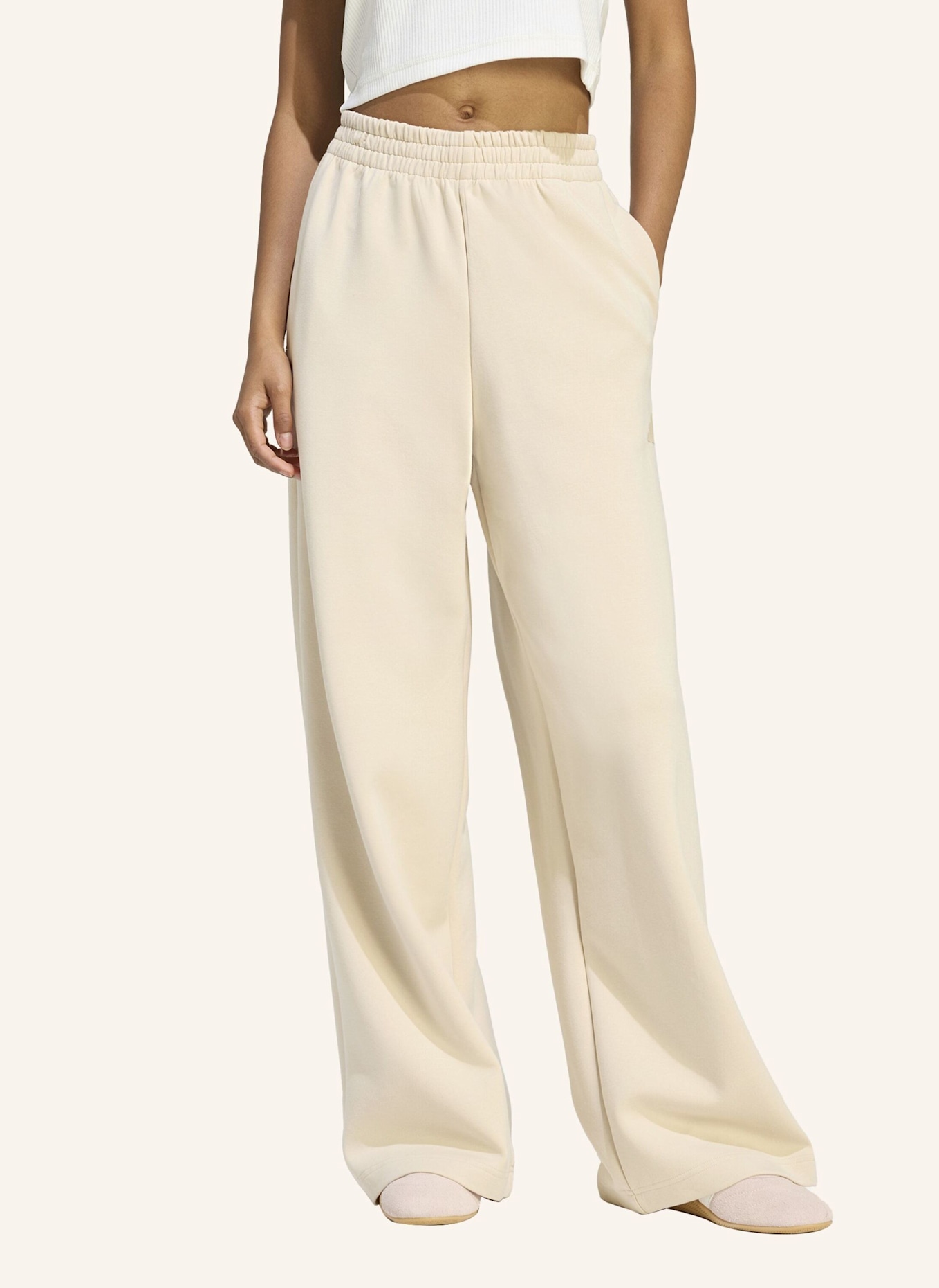 adidas Sweatpants SOFT LUX STRAIGHT LEG: BEIGE