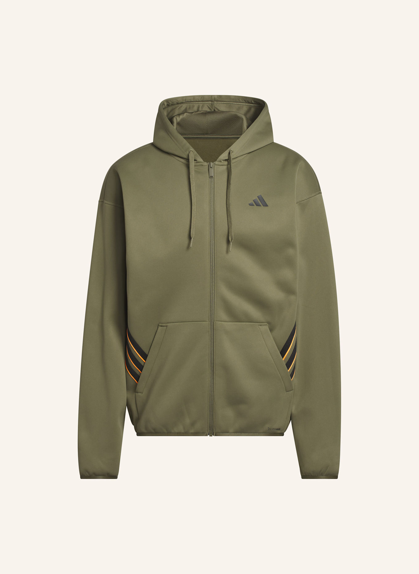 adidas ADIDAS CRAZY WARM FULLZIP HOODIE: GRÜN/ ORANGE