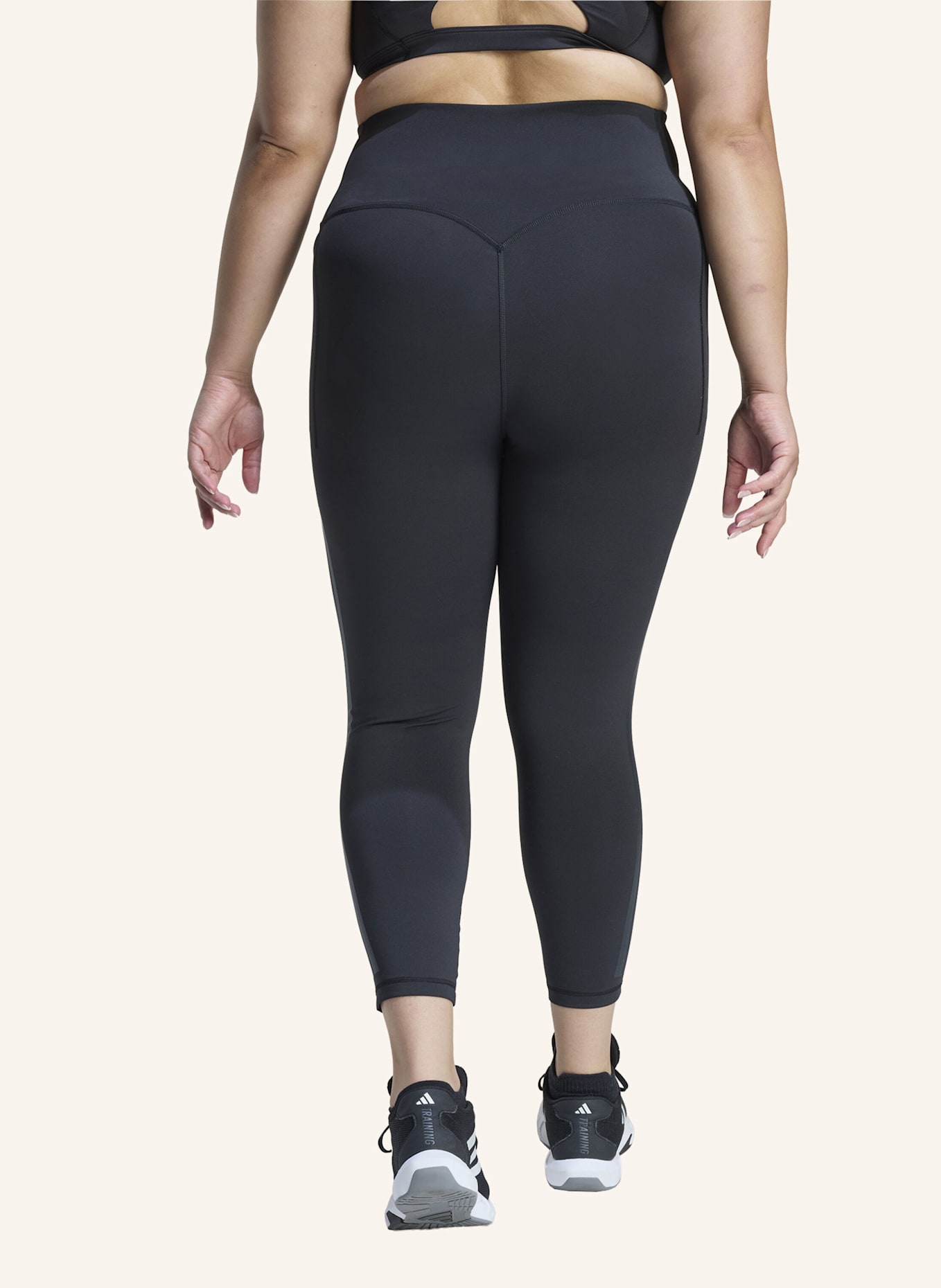 adidas OPTIME WORKOUT 3-STREIFEN 7/8 LEGGINGS – GROSSE GRÖSSEN: SCHWARZ