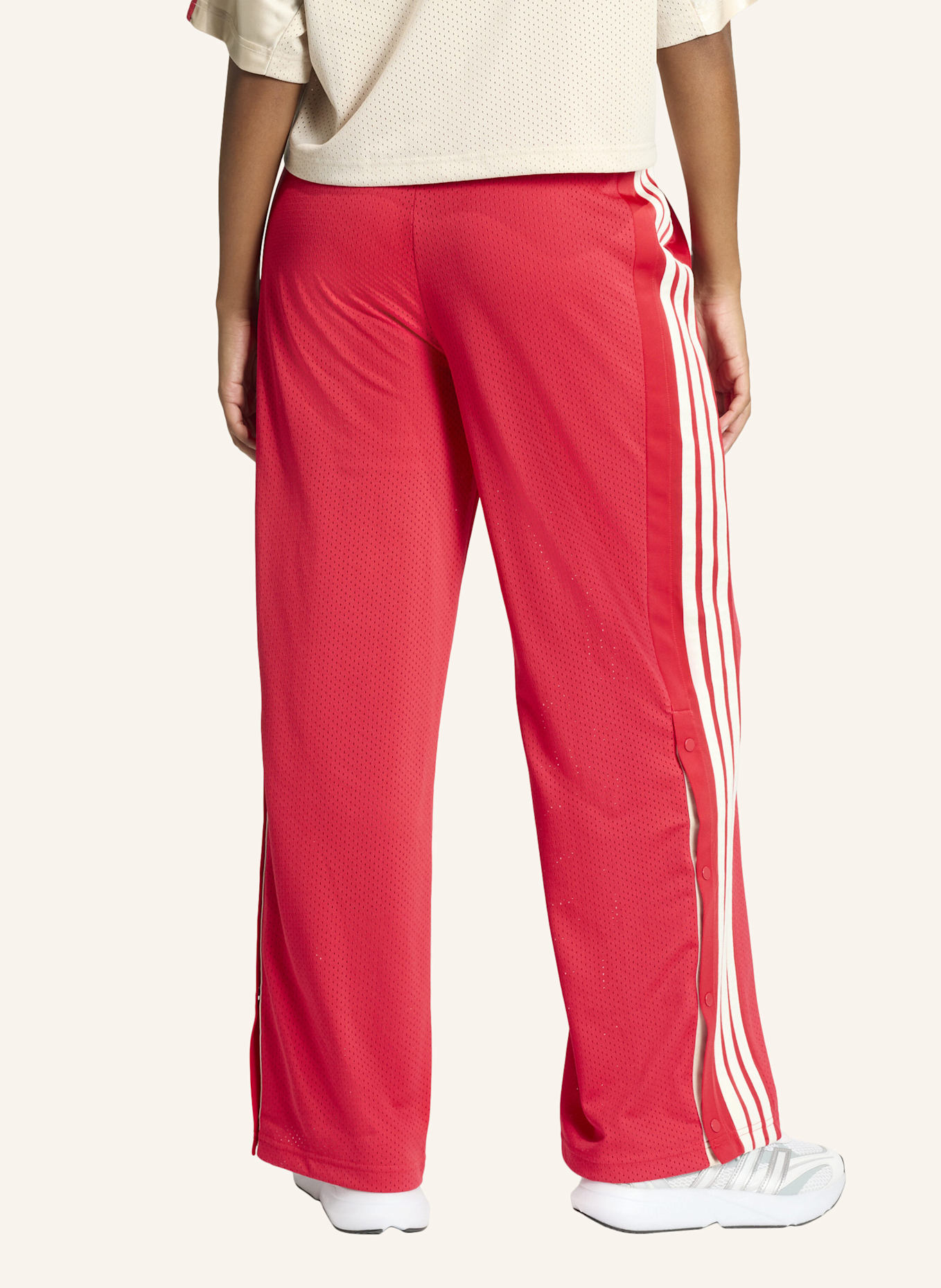 adidas STADIUM MESH HOSE: ROT/ WEISS/ BEIGE
