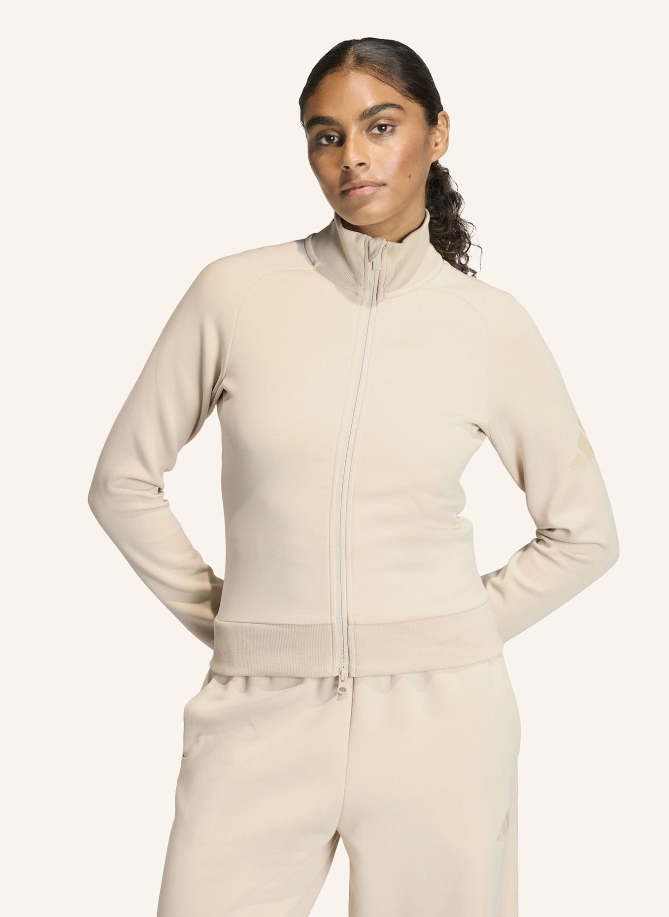 adidas Sweatjacke SOFT LUX: BEIGE