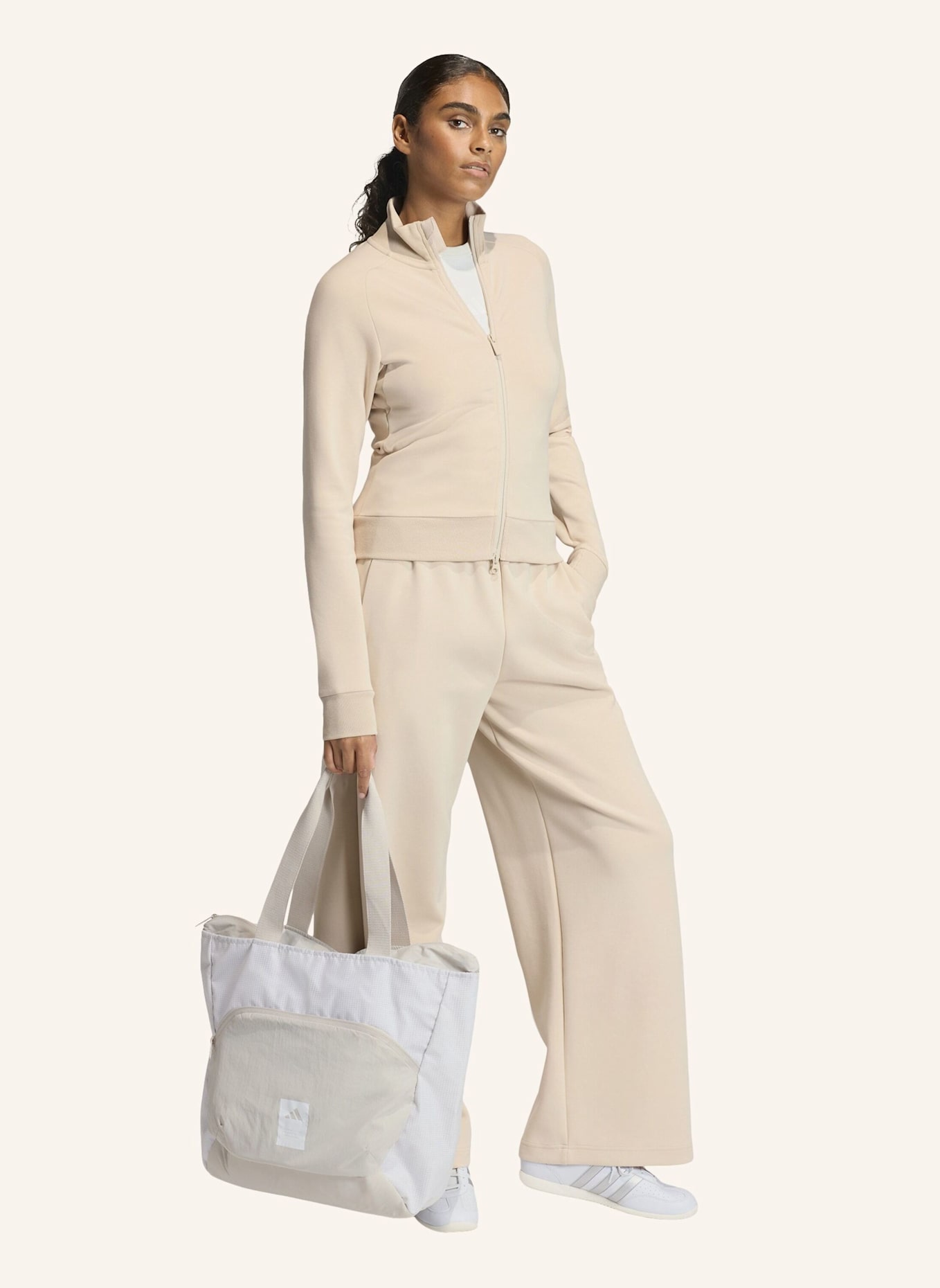 adidas Sweatjacke SOFT LUX: BEIGE