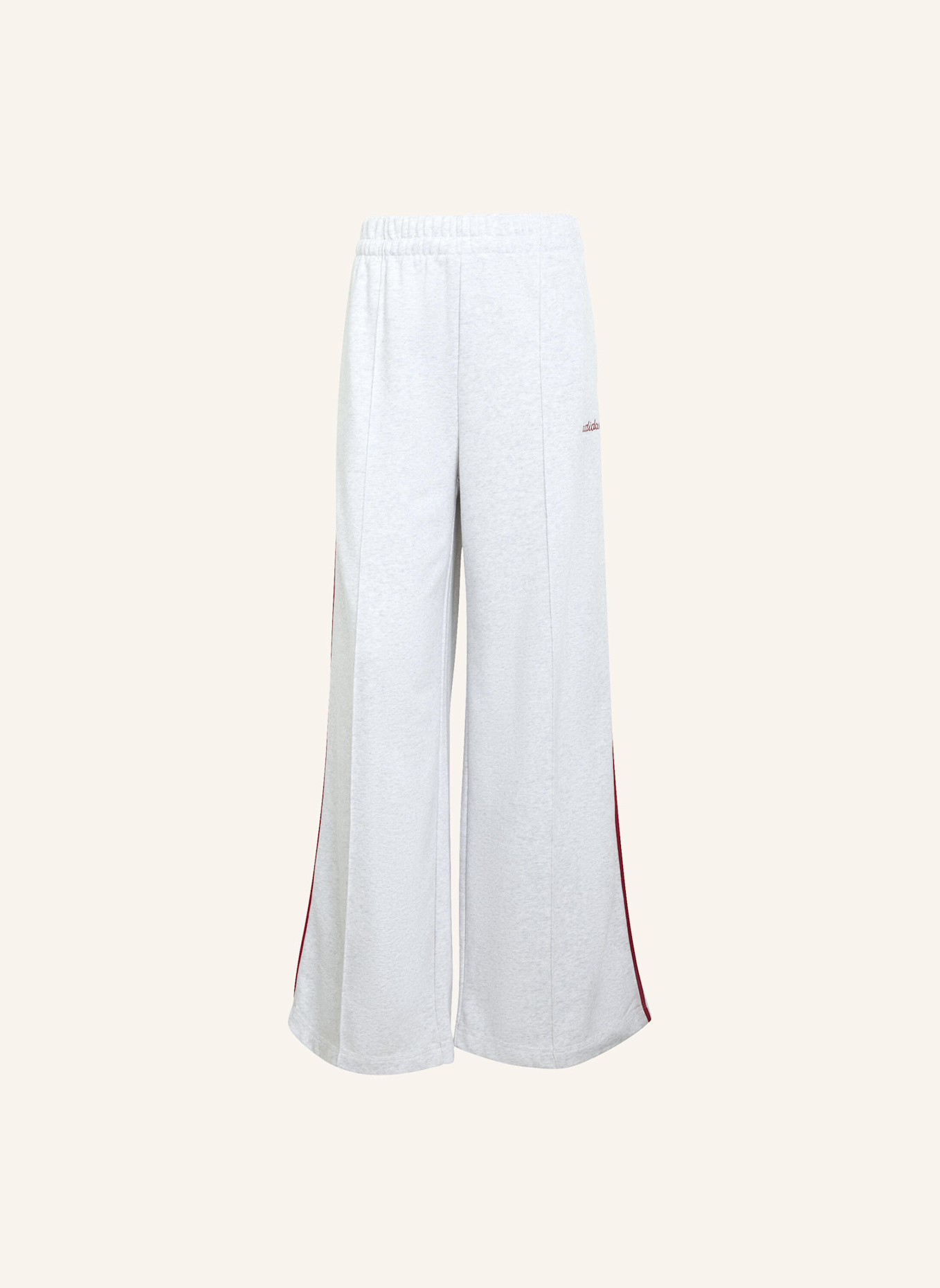 adidas SEASONAL ESSENTIALS COLOURPOP HOSE MIT AUFGESTICKTER GRAFIK: GRAU/ ROT