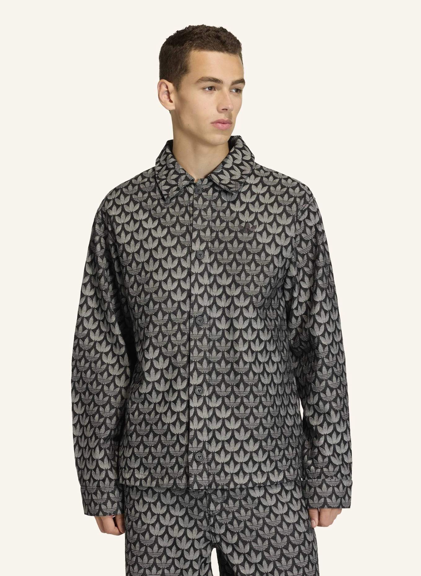 adidas Originals DENIM MONOGRAMM HEMD: SCHWARZ