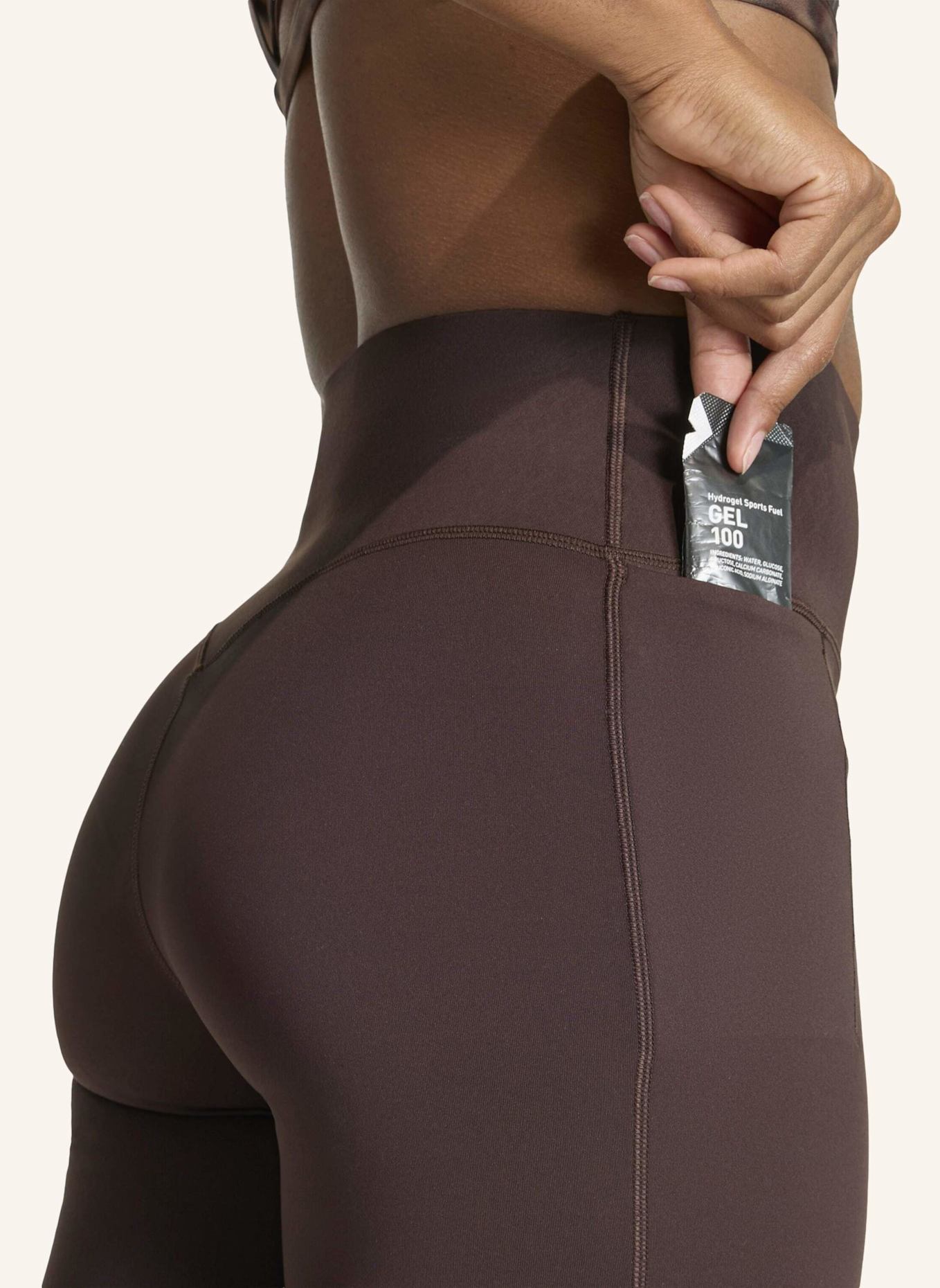 adidas Tights OPTIMÉ PRIMELIFT SHORT: BRAUN
