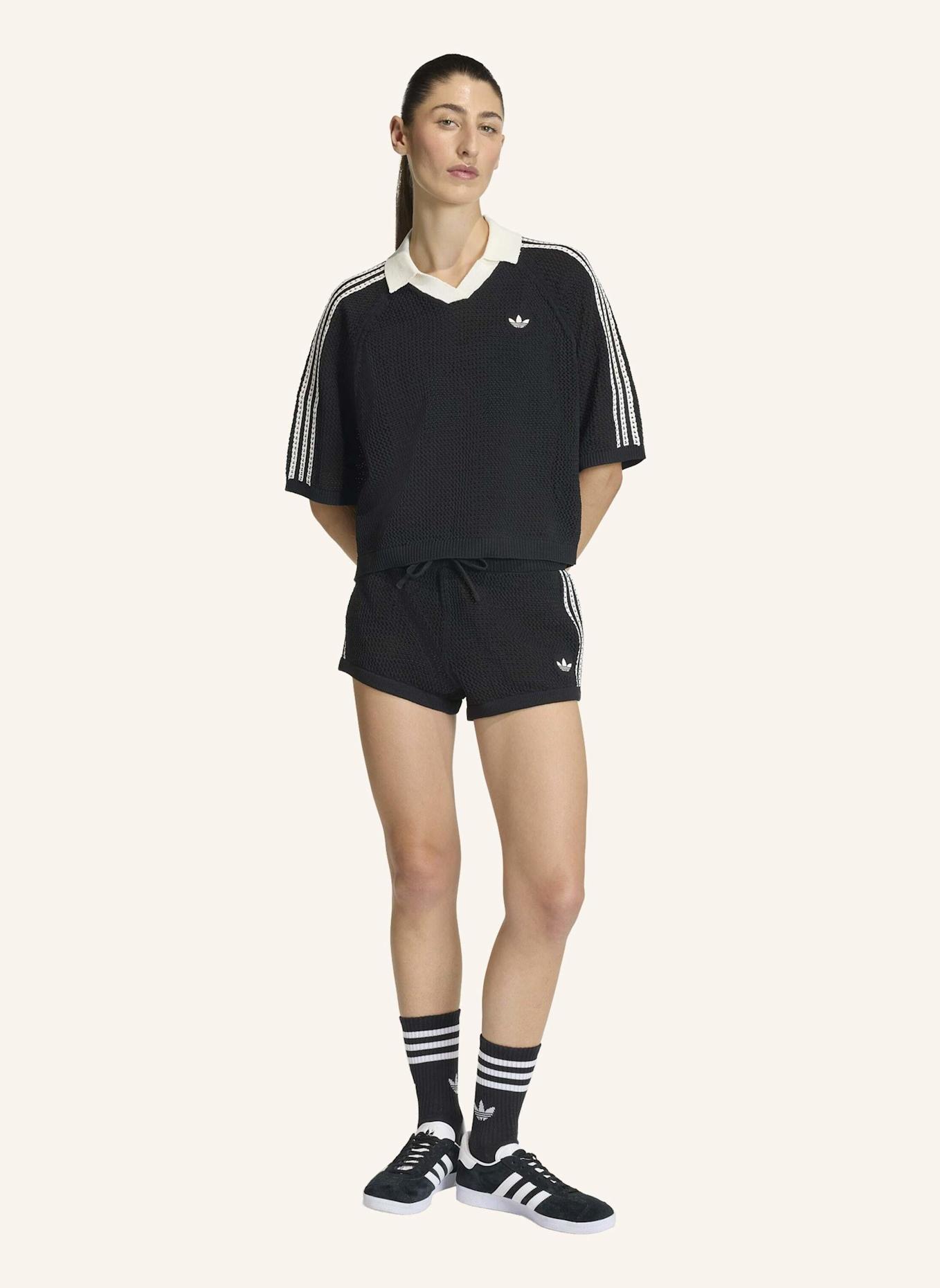 adidas Originals KNITTED CROCHET SHORTS: SCHWARZ