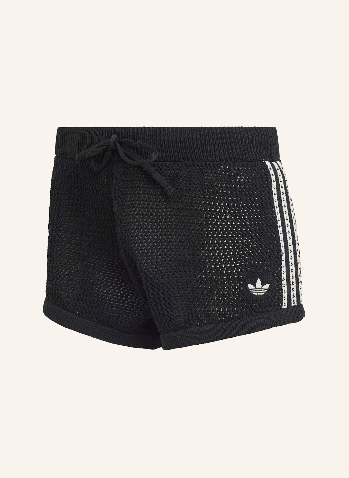 adidas Originals KNITTED CROCHET SHORTS: SCHWARZ