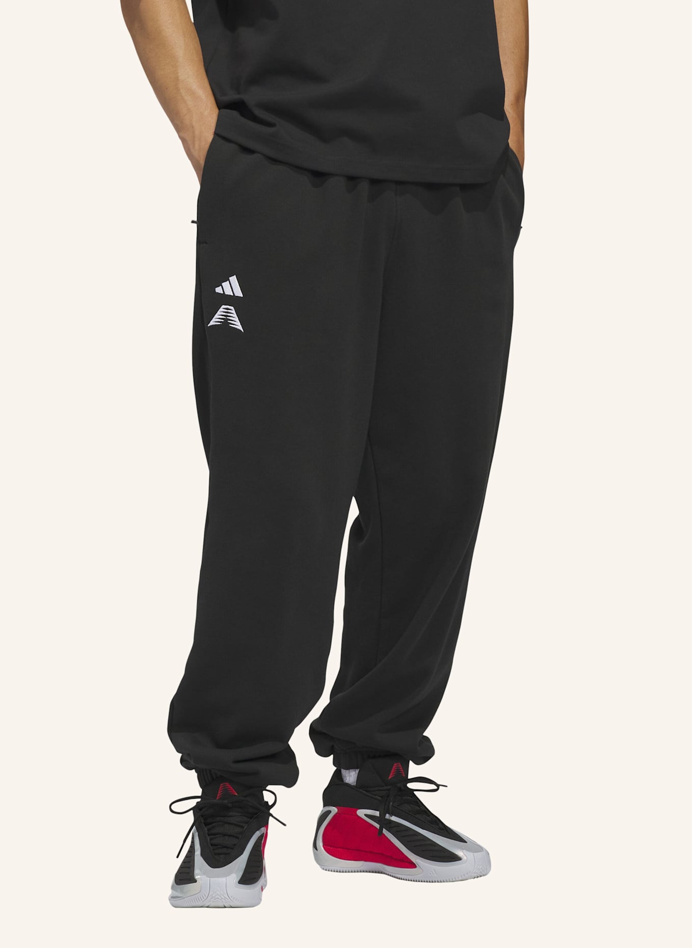 adidas ANTHONY EDWARDS FOUNDATION JOGGINGHOSE: SCHWARZ