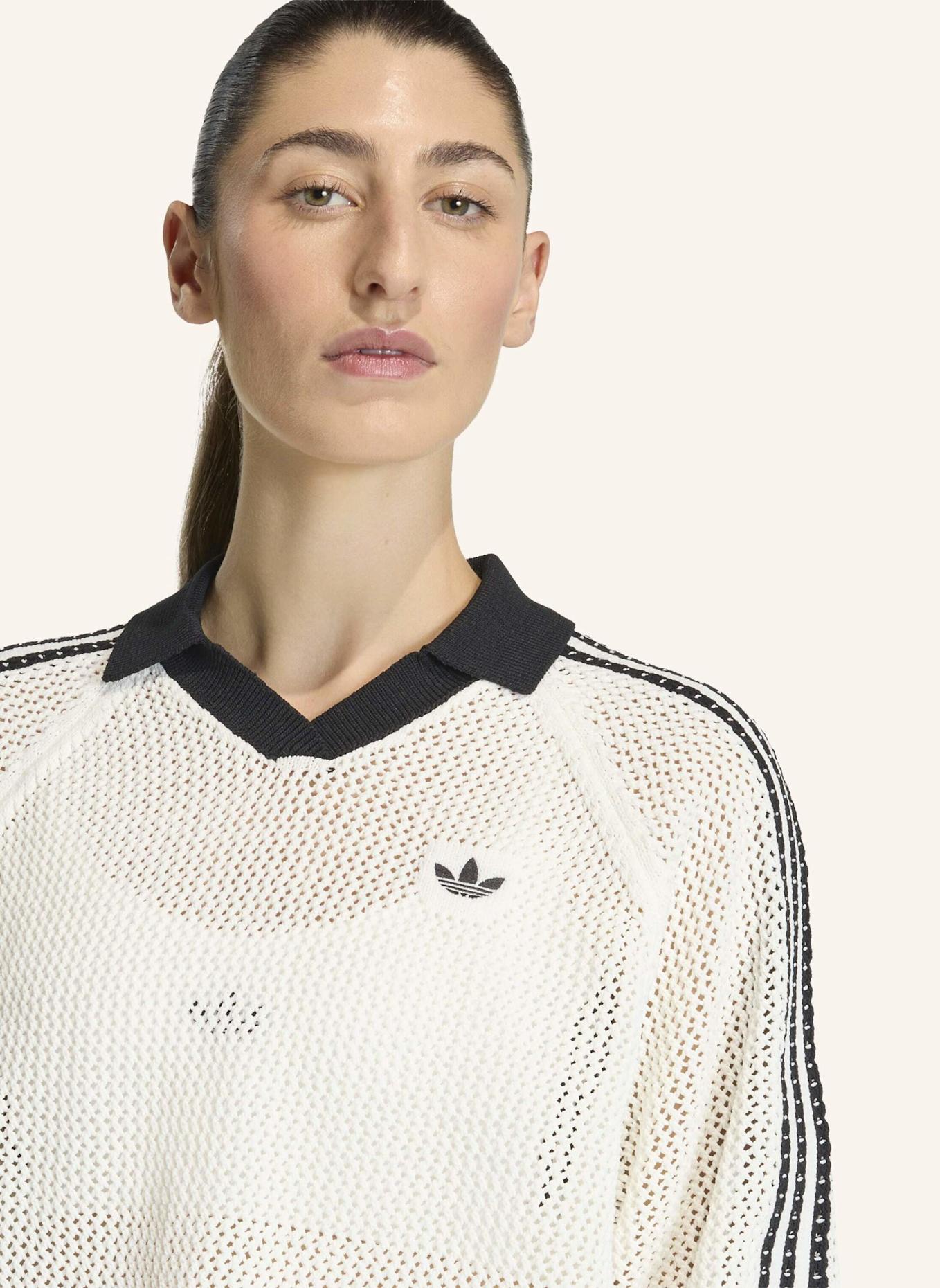adidas Originals Strick-Poloshirt KNITTED CROCHET POLO: WEISS
