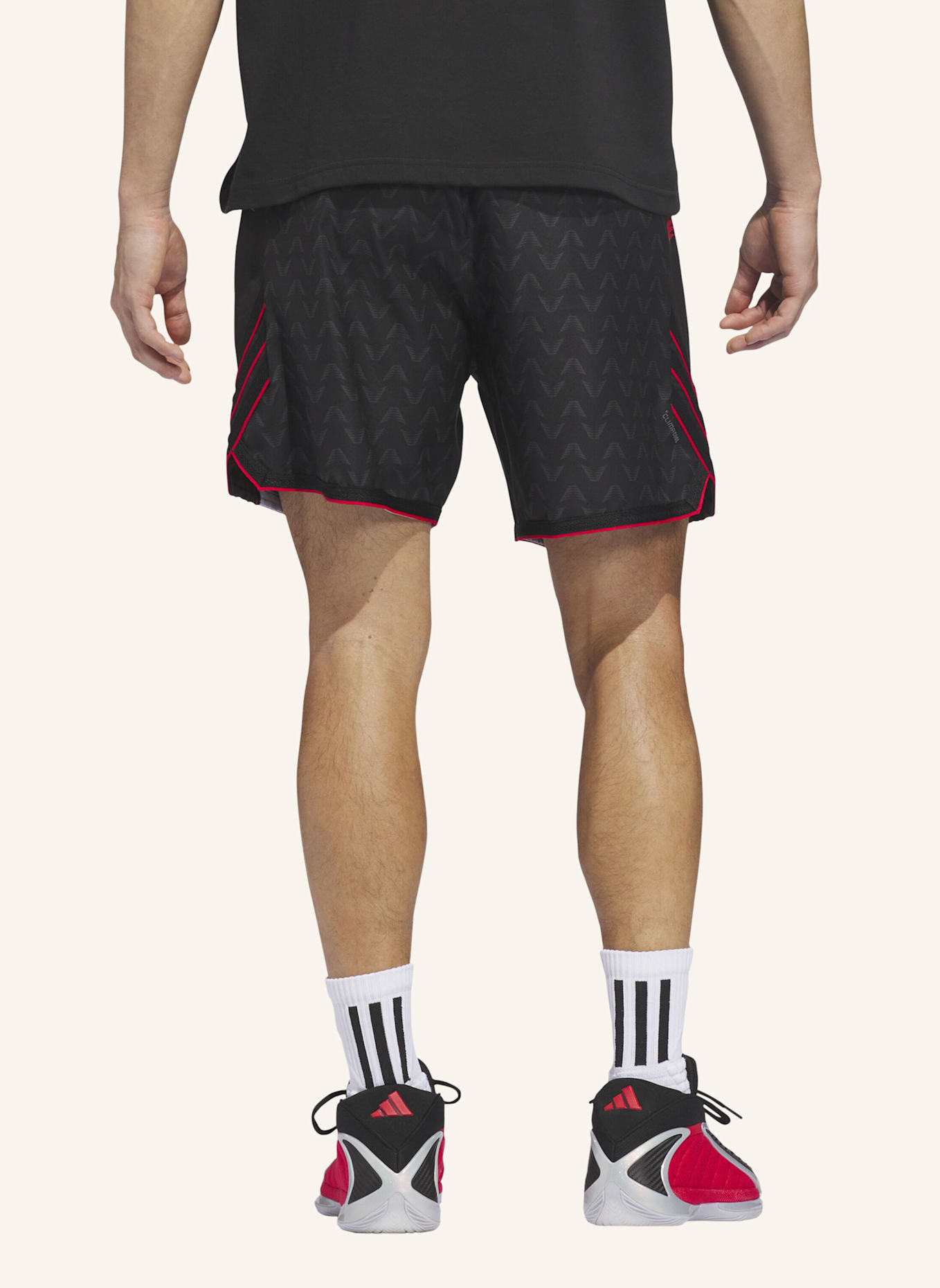 adidas ANTHONY EDWARDS CRAZY LITE AOP SHORTS: SCHWARZ
