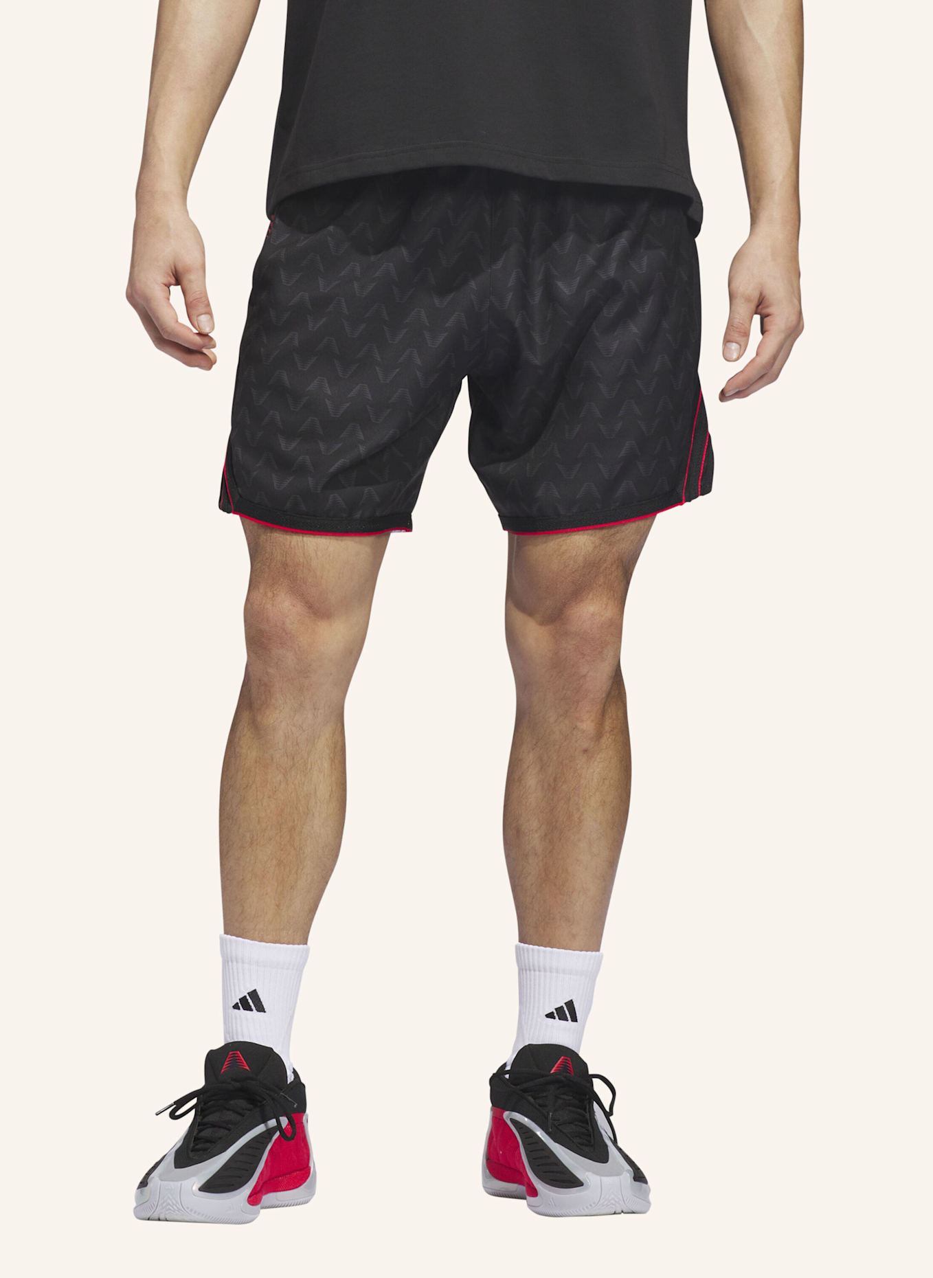 adidas ANTHONY EDWARDS CRAZY LITE AOP SHORTS: SCHWARZ