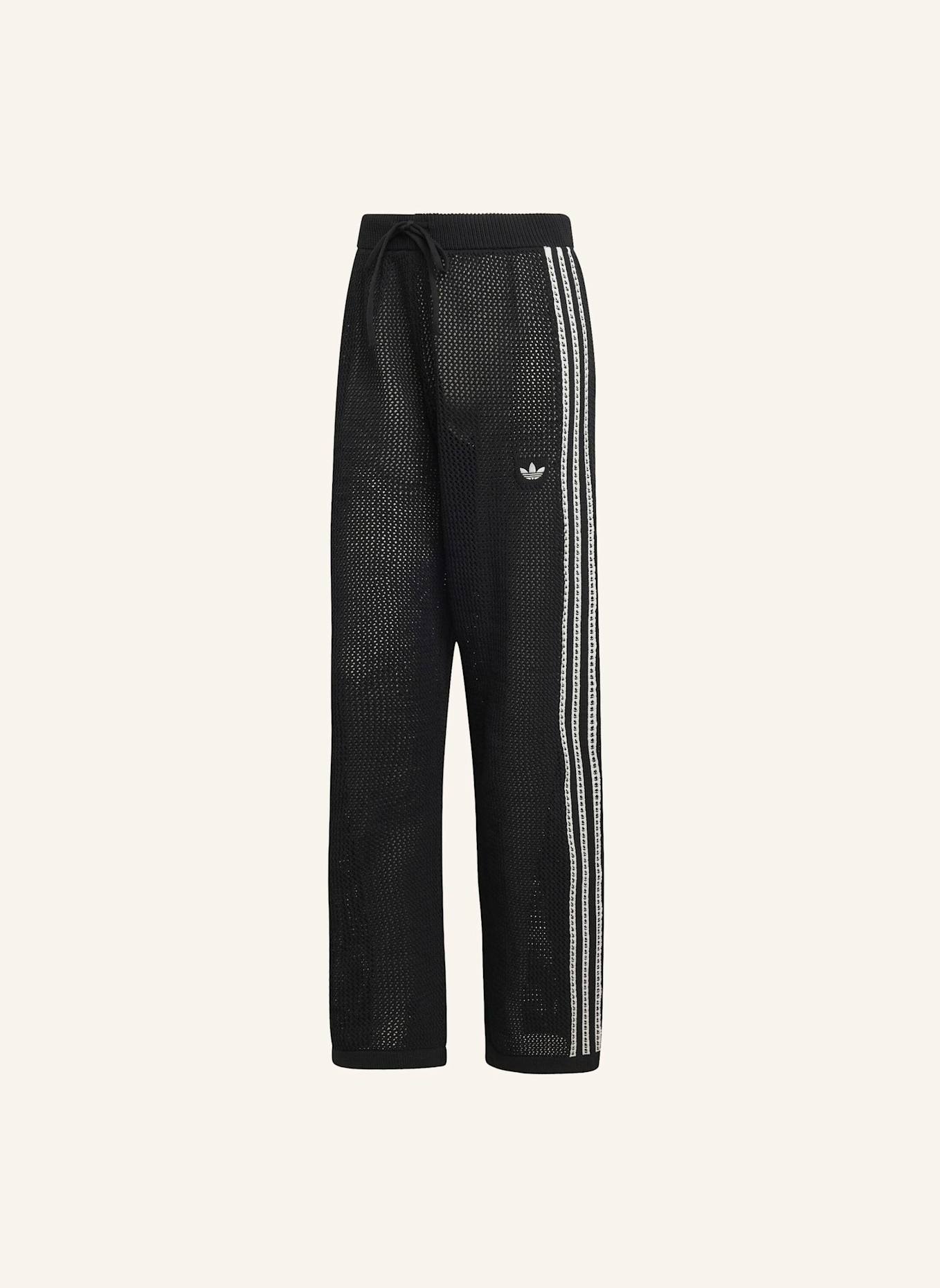 adidas Originals GESTRICKTE GEHÄKELTE FIREBIRD TRAININGSHOSE: SCHWARZ