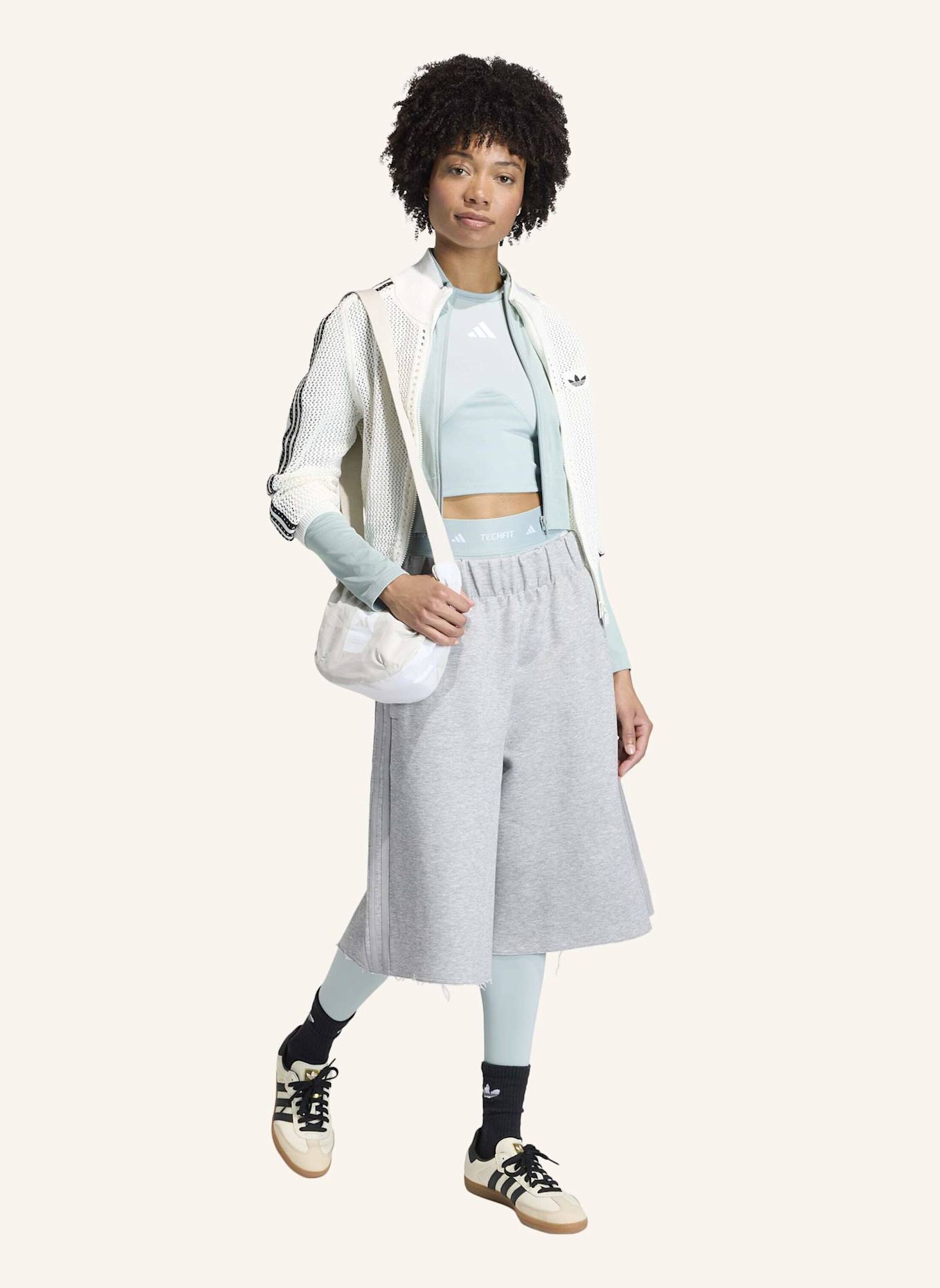 adidas Originals KNITTED CROCHET FIREBIRD ORIGINALS JACKE: WEISS