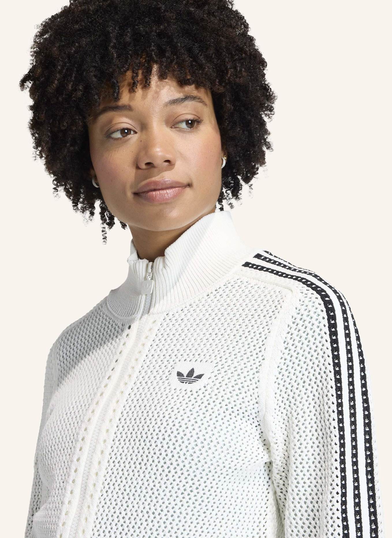 adidas Originals KNITTED CROCHET FIREBIRD ORIGINALS JACKE: WEISS