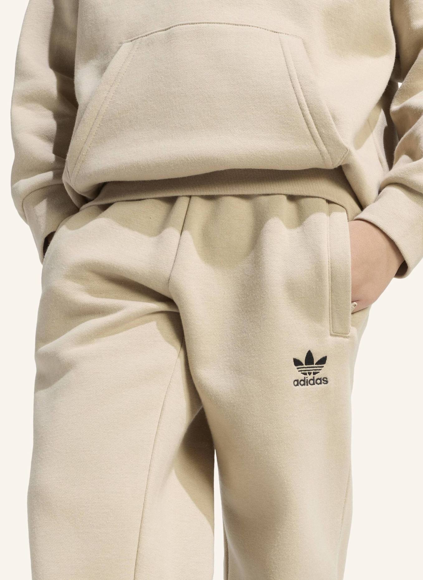 adidas Originals OVERSIZED HOODIE OPEN HEM PANTS SET: BEIGE